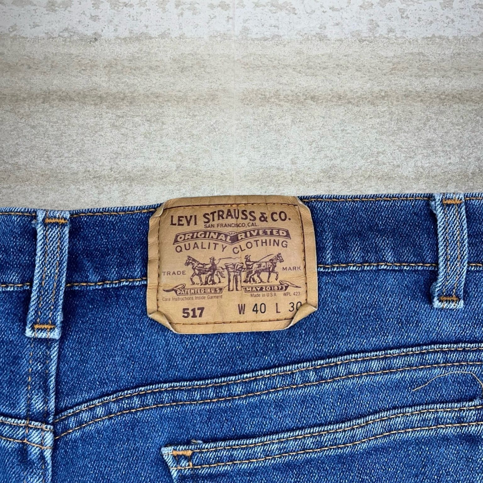 Levi's Vintage 90s Levis 517 Jeans 40x30 Bootcut Flared Dark Wash Size US 40 / EU 56 - 4 Thumbnail