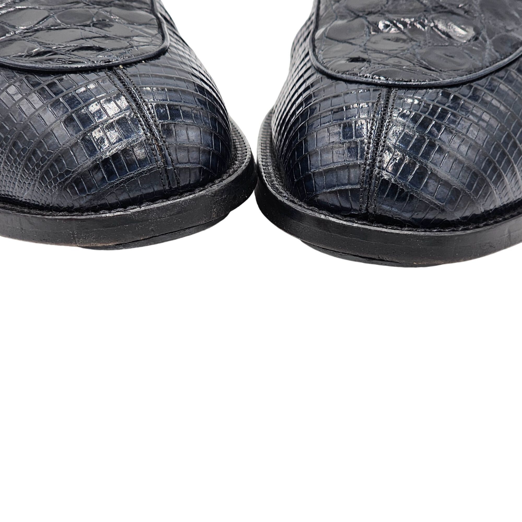 Other Vintage Exotic Black Teju Lizard and Alligator Men 15 Paolo Size US 15 / EU 48 - 8 Thumbnail