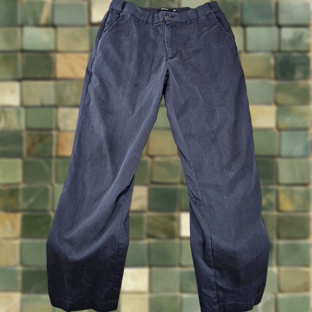 Vintage Rohan Pants Mens 30x29 Blue Chino Flat Front Stretch Cotton Twill Button Zipper Classic Size US 30 / EU 46 - 1 Thumbnail