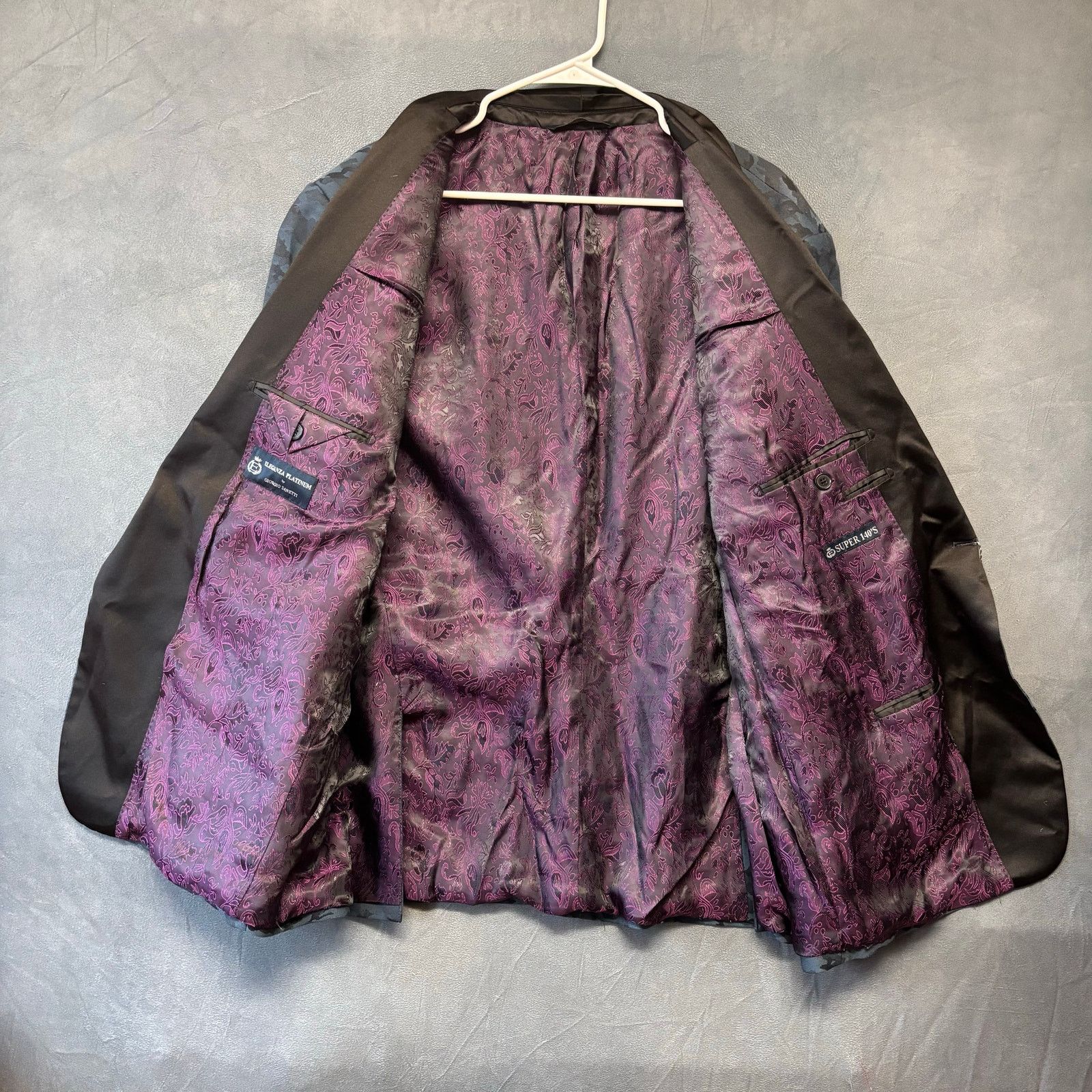 Other Eleganza Platinum Giorgio Sanetti Camo Blazer Super 140s 50R Size 50R - 3 Thumbnail