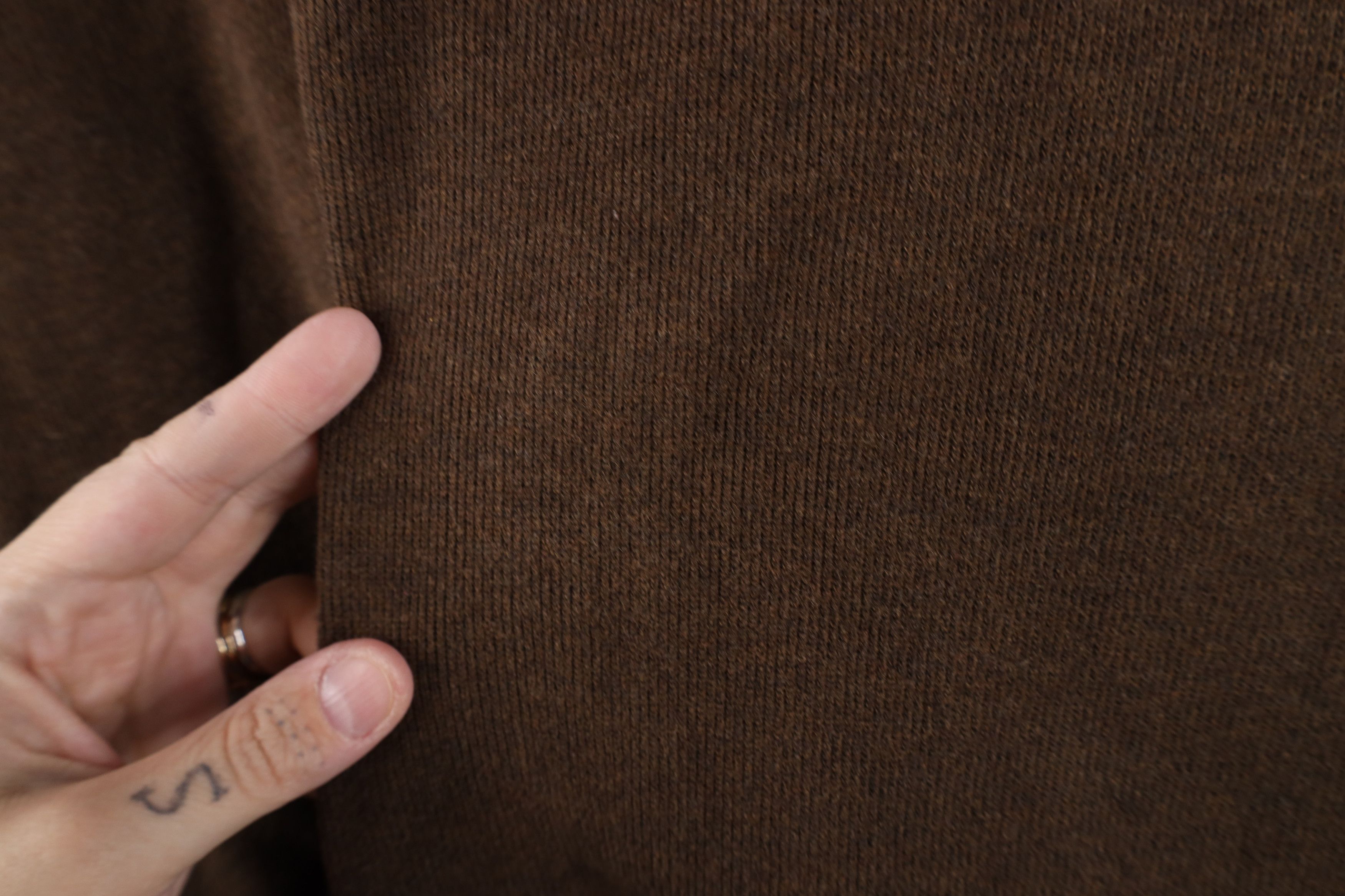 Ralph Lauren Vintage 90s Ralph Lauren Ribbed Knit Half Zip Sweater Brown Size US XXL / EU 58 / 5 - 5 Thumbnail