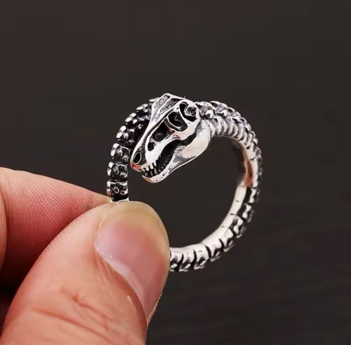 Jewelry × Vintage Dinosaur Bone Resizeable Ring Size ONE SIZE - 4 Thumbnail