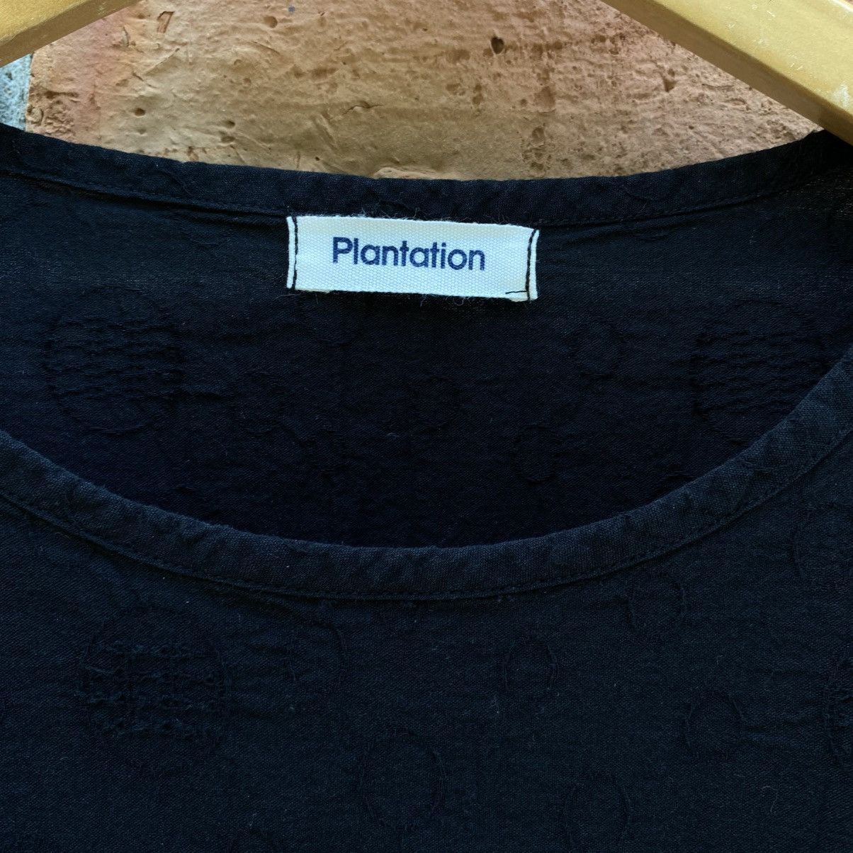Issey Miyake Plantation Black Textured Short Sleeve Blouse Size S / US 4 / IT 40 - 3 Thumbnail