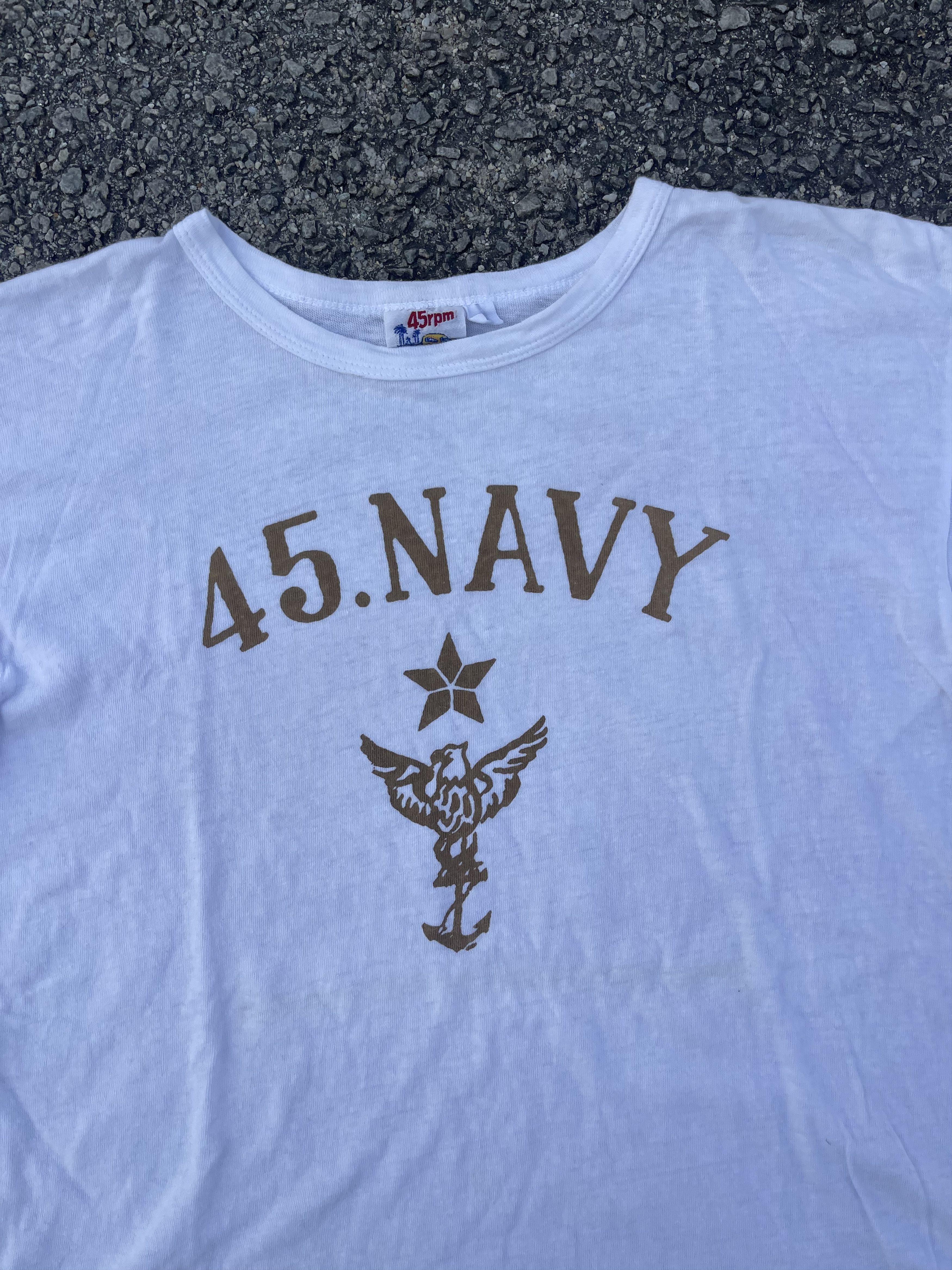 45rpm × Buzz Rickson's 45.NAVY by 45 Rpm White Tee Travis Scott Size US M / EU 48-50 / 2 - 3 Thumbnail