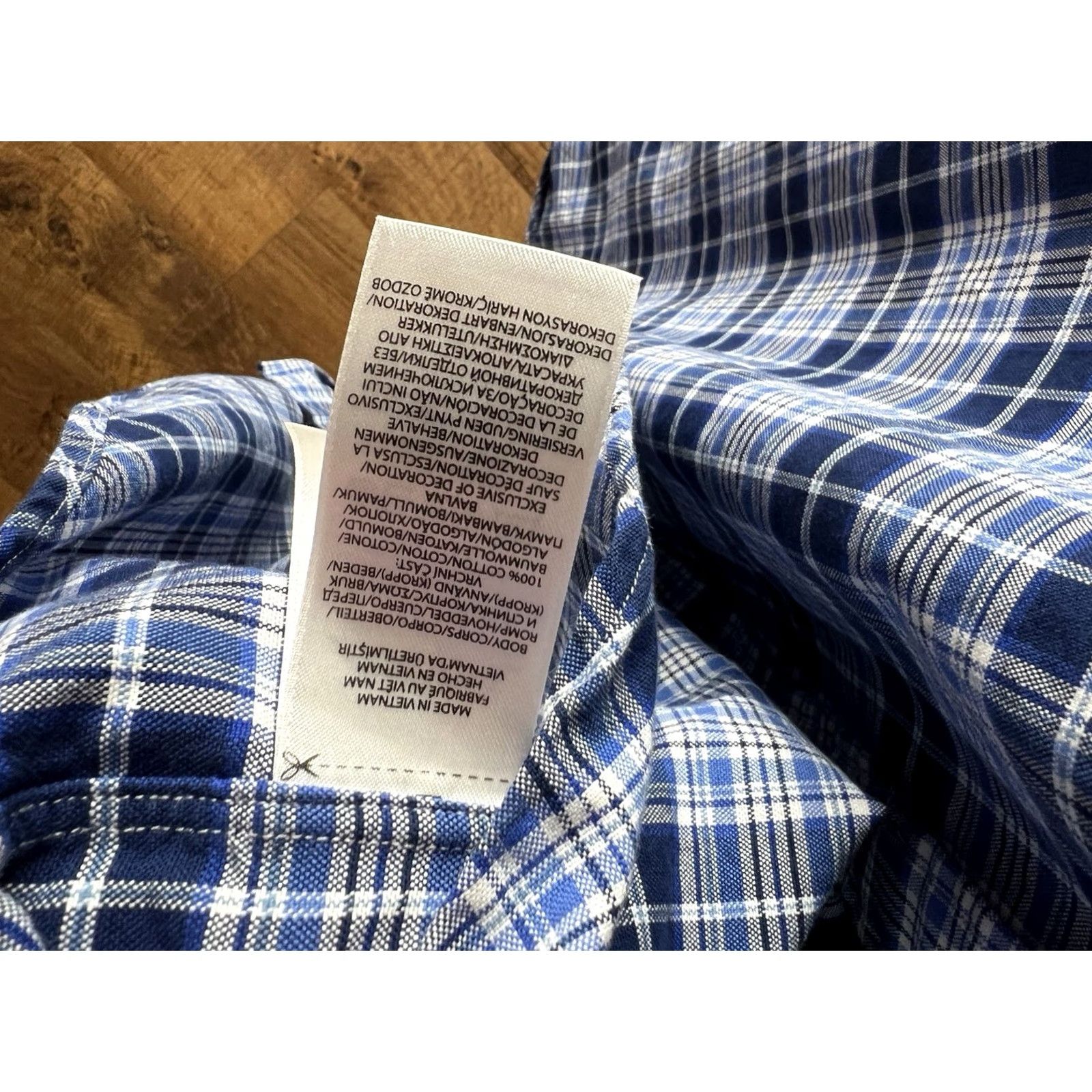 Polo Ralph Lauren Polo Ralph Lauren Shirt Mens 4XB Blue Plaid Oxford Button-Down Preppy Oxford Cotton Button Up Big & Tall Boys? Size US XXL / EU 58 / 5 - 5 Thumbnail