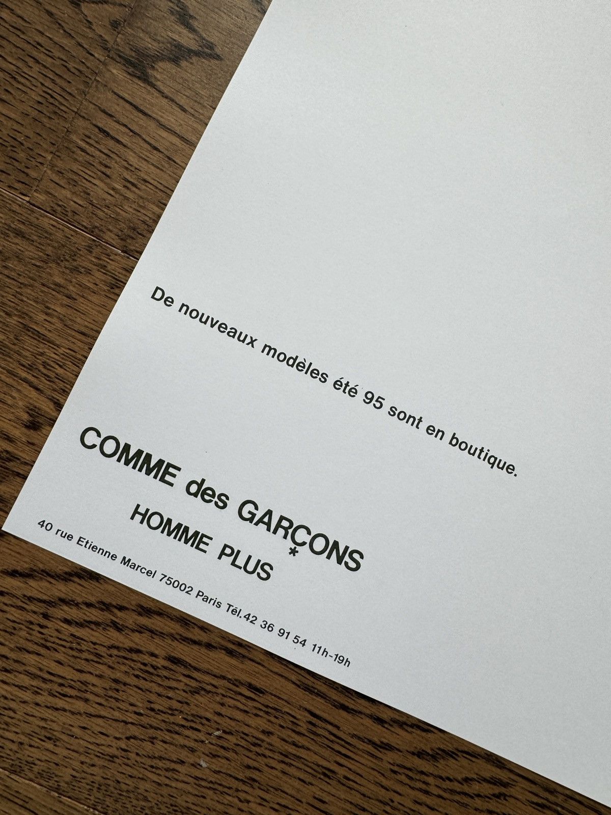 Comme des Garcons Homme Plus 1995 Spring Comme des Garcons Homme Plus Rare Fashion Poster Size ONE SIZE - 9 Thumbnail
