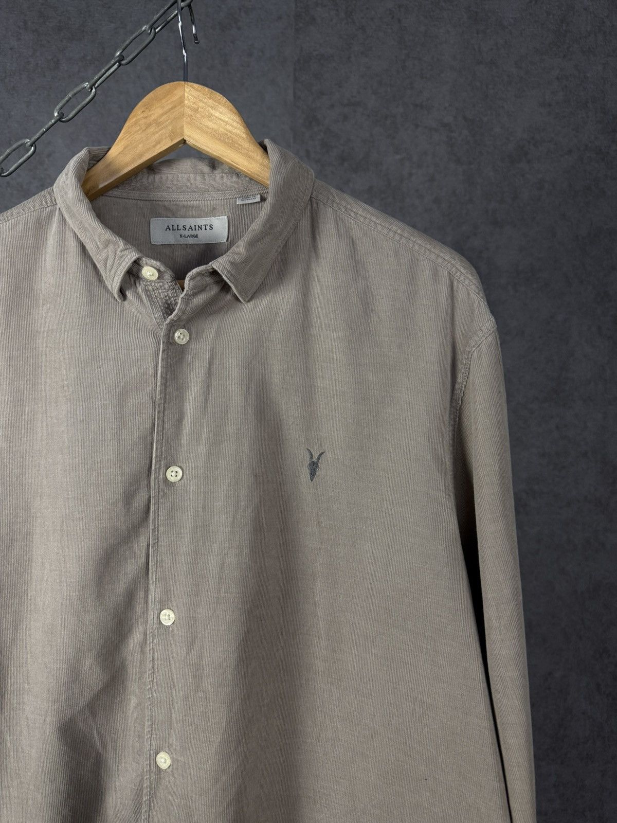 Allsaints Allsaints designer logo velvet shirt Size US XL / EU 56 / 4 - 2 Thumbnail
