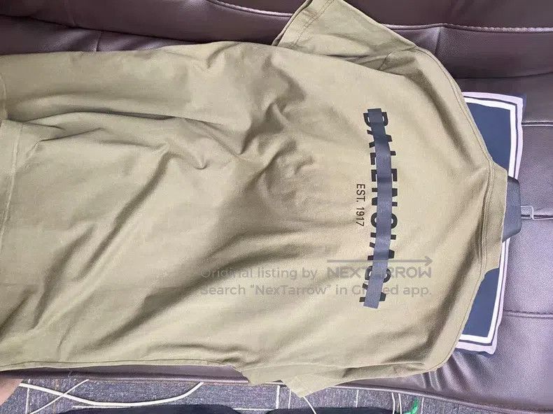 Balenciaga Balenciaga Olive Green Striped Short Sleeve T-Shirt, L Siz Size US S / EU 44-46 / 1 - 3 Thumbnail
