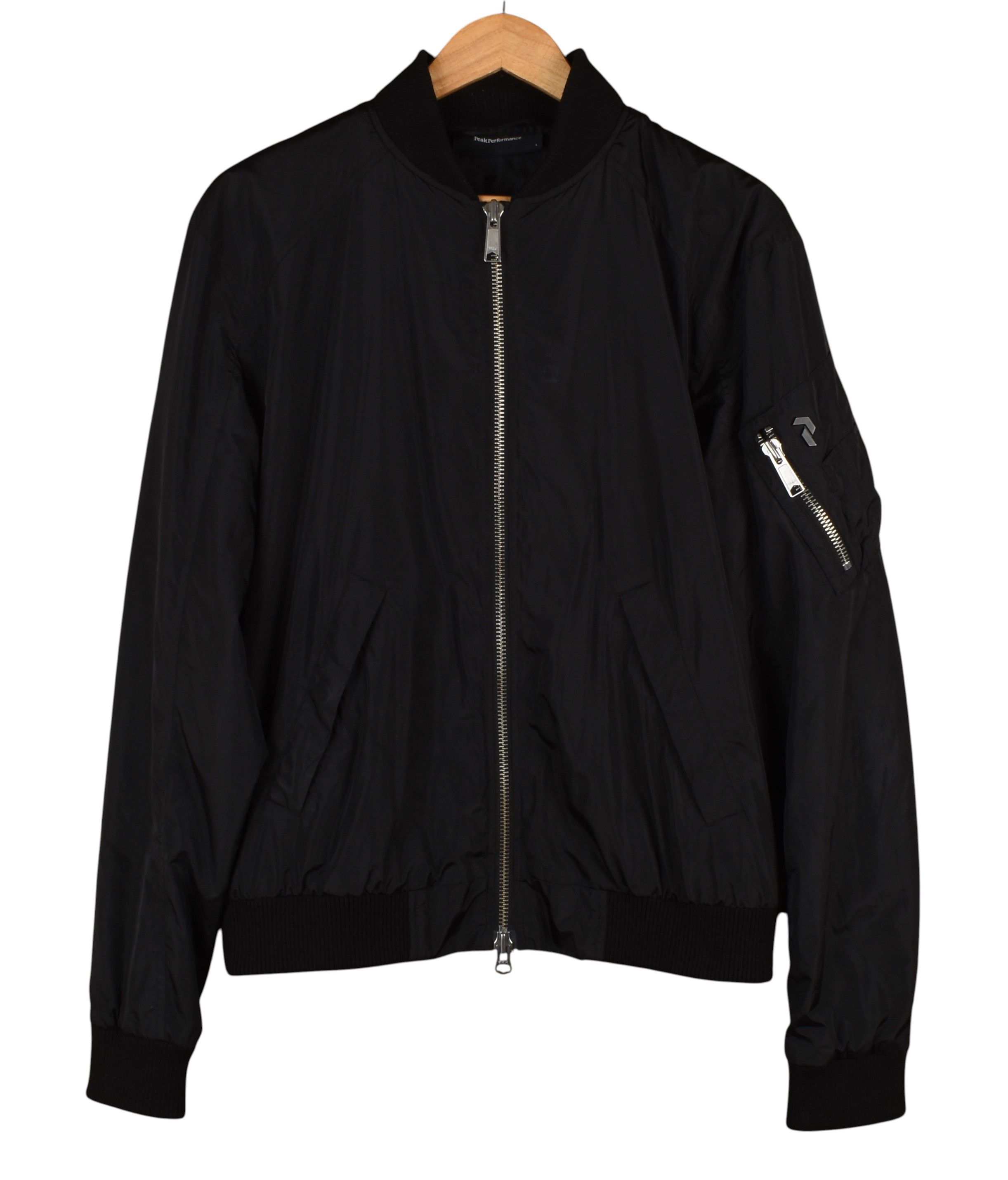 Peak Performance Spectrum Men Black Bomber Jacket Size L