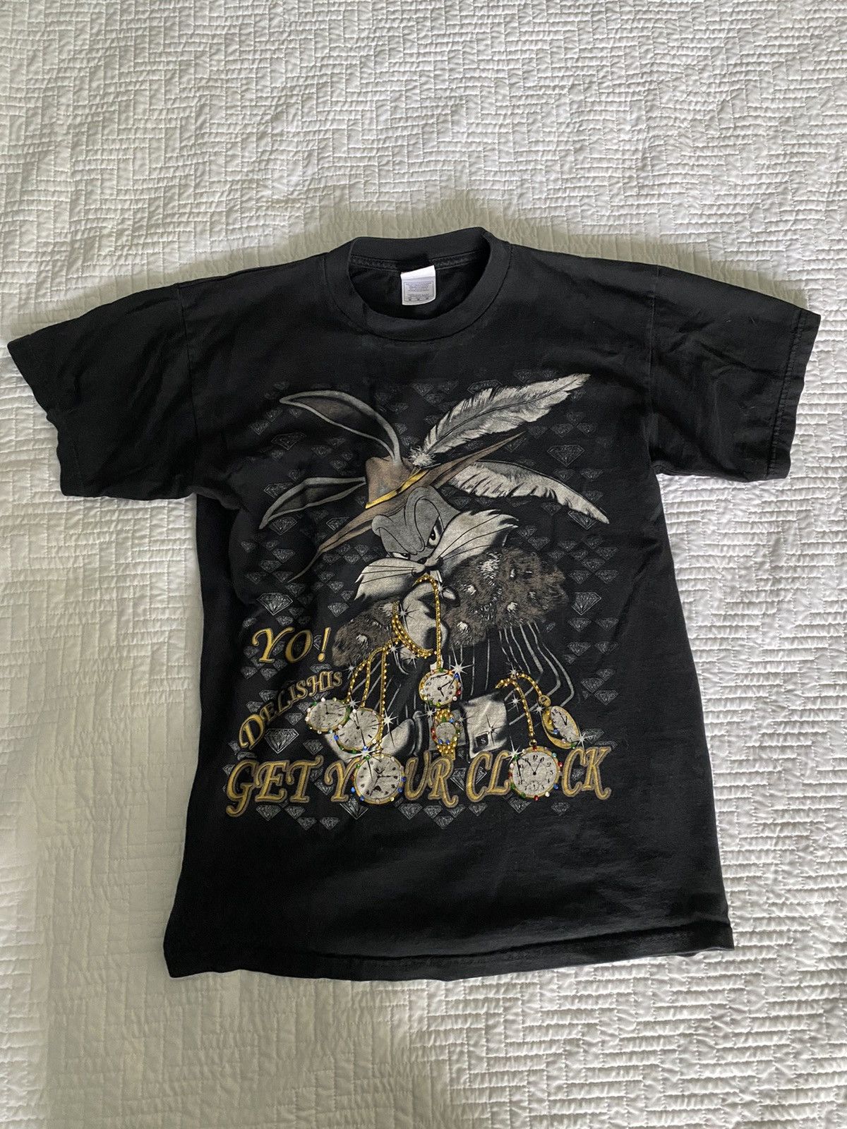 Vintage Vintage 90’s Black Looney Tunes Bugs Bunny Tee Size US M / EU 48-50 / 2 - 1 Thumbnail