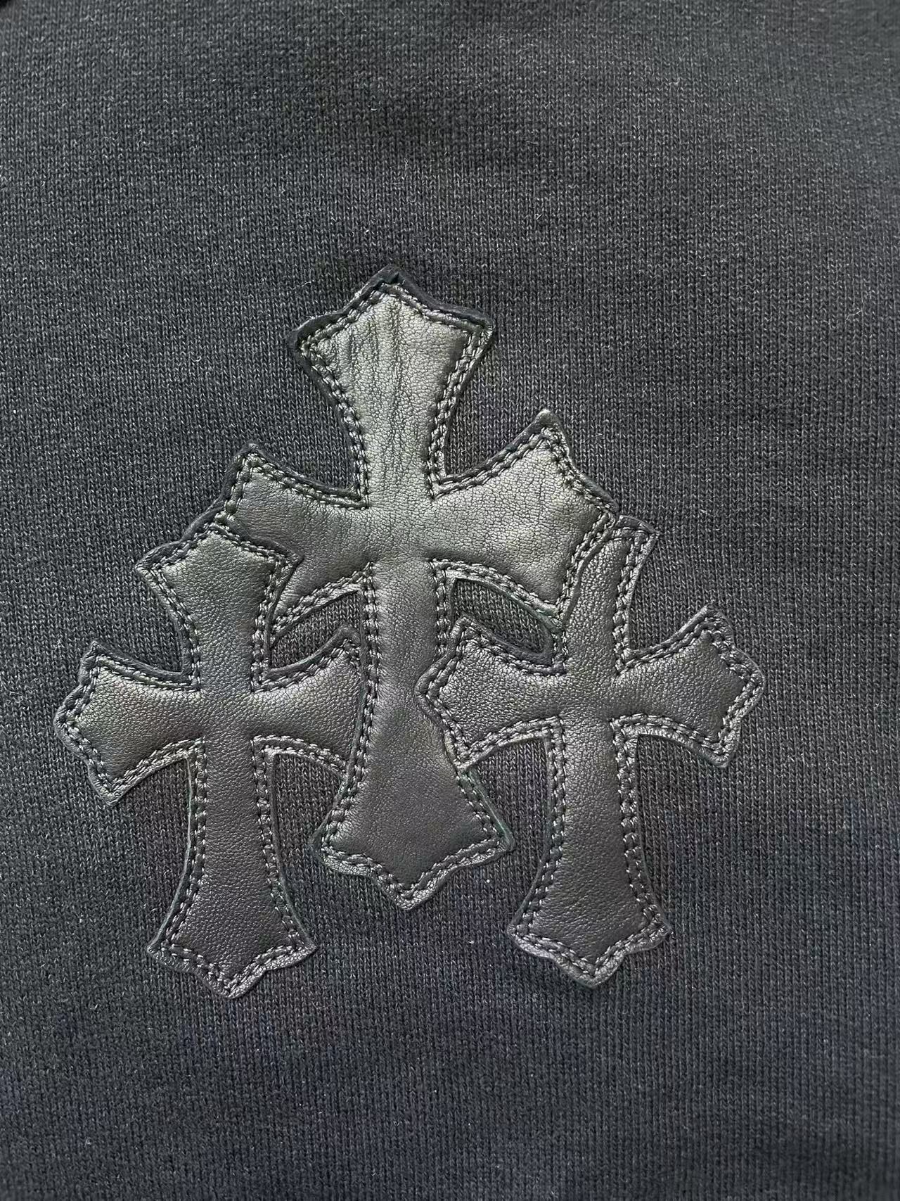 Chrome Hearts Chrome Hearts Black Triple Cross Half Zip Sweatshirt Size US S / EU 44-46 / 1 - 3 Thumbnail