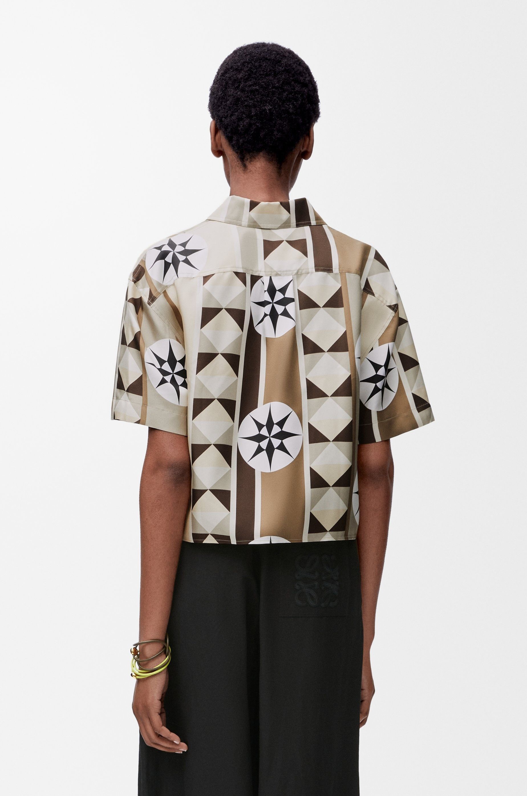 Loewe o1in1g0426 Short Sleeve Shirt in Silk in Multicolor Size S / US 4 / IT 40 - 4 Thumbnail