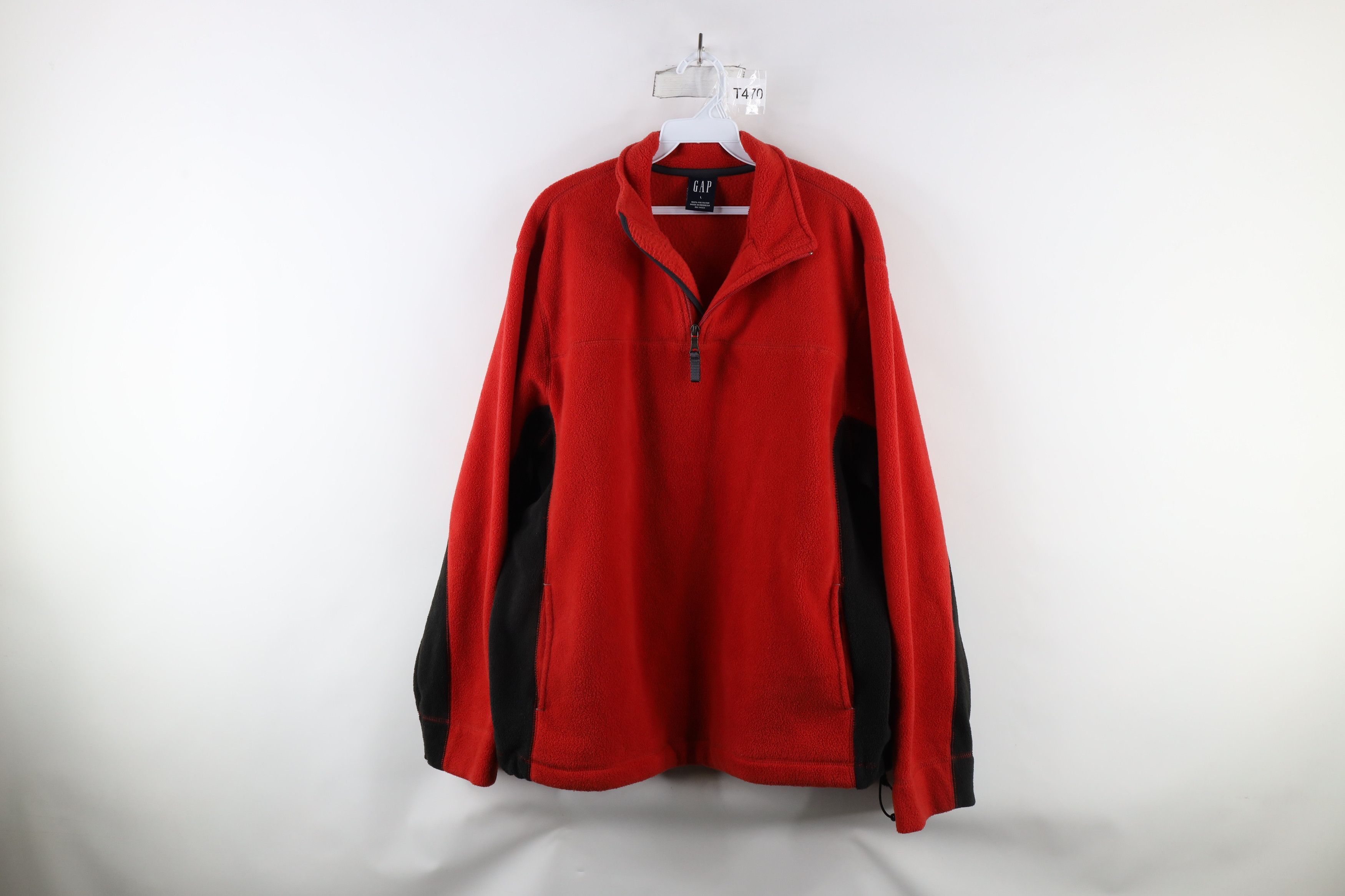 Gap × Vintage Vintage 90s Gap Heavyweight Block Half Zip Fleece Sweater Size US L / EU 52-54 / 3 - 1 Thumbnail