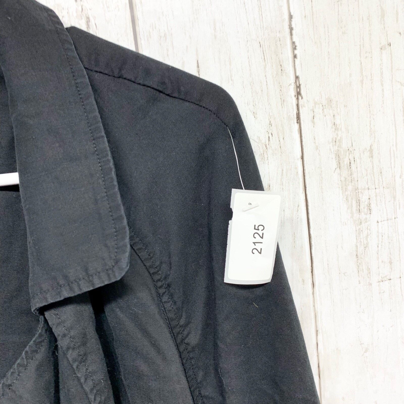 Other Cloth & Stone Jacket Medium Collared Split Back Trench Black Size M / US 6-8 / IT 42-44 - 2 Thumbnail