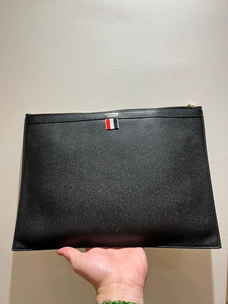 Thom Browne Thom Browne Size OSLitchi Leather Handbag 2501-Nextarrow Size ONE SIZE - 1 Thumbnail