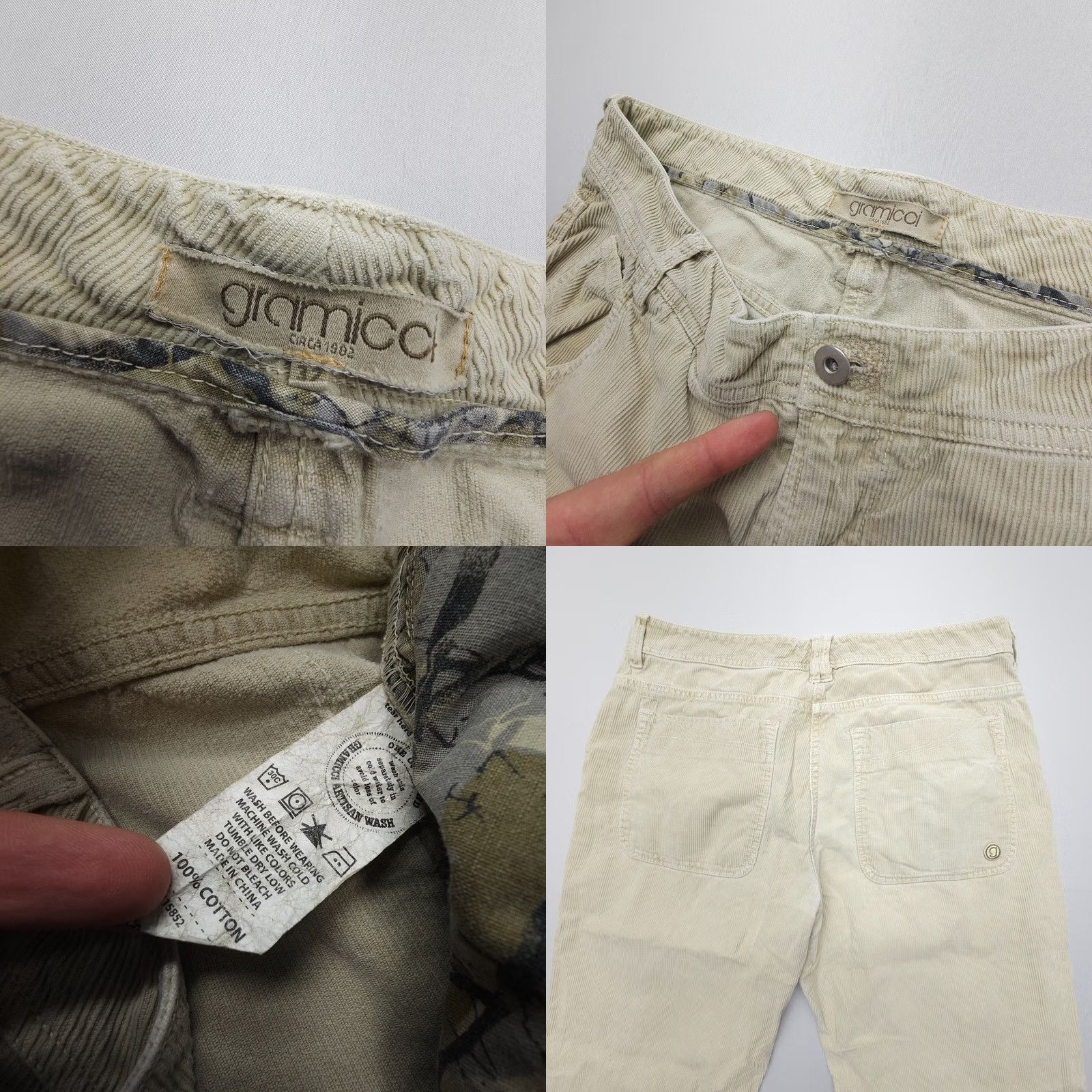 Gramicci Gramicci Corduroy Pants Mens 32 x 31 Baggy Straight Street Gorpcore Outdoor Casual Workwear Beige Corduroy 5-Pocket Design Relaxed Fit Mens Size US 32 / EU 48 - 8 Thumbnail