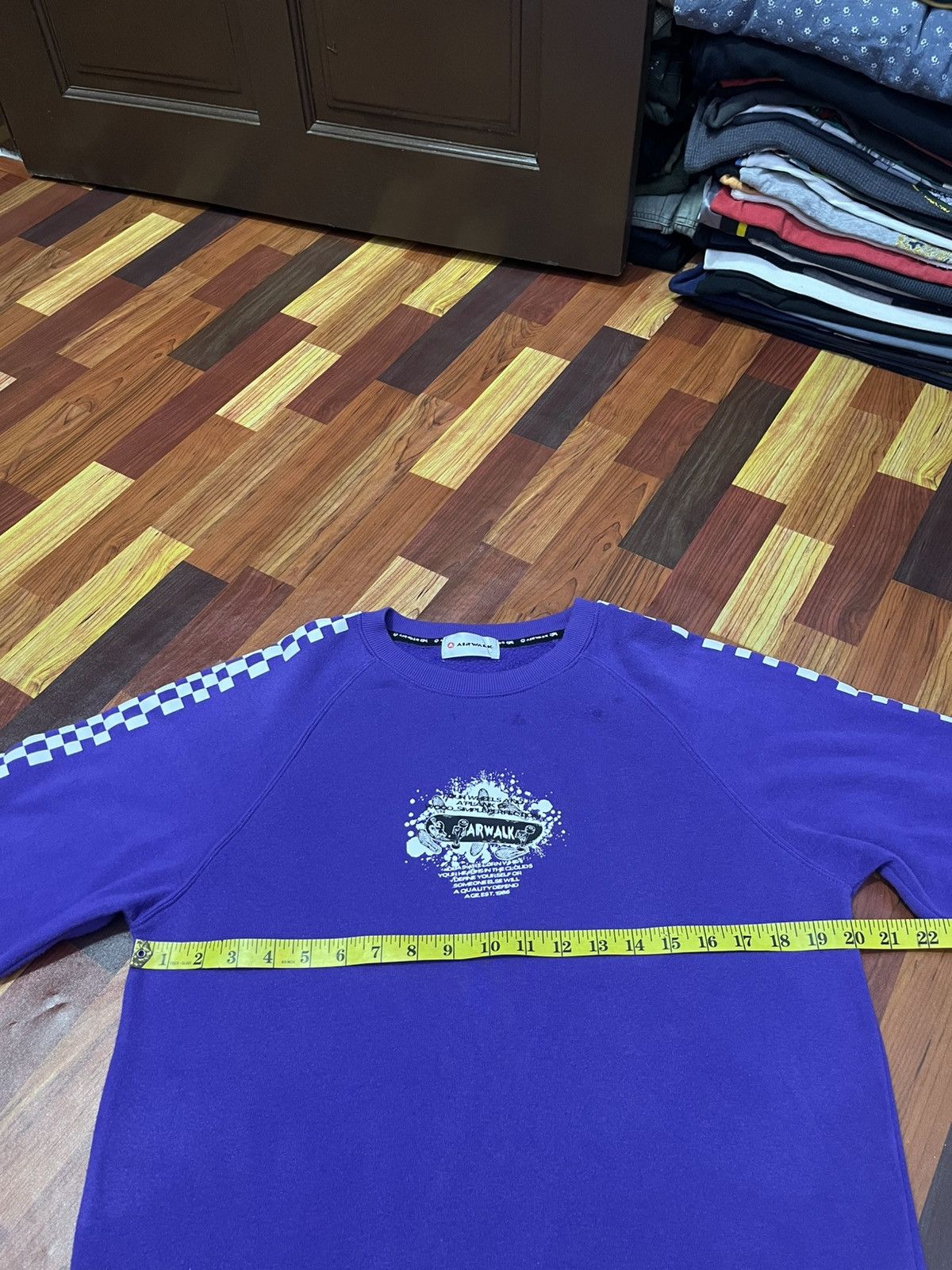 Airwalk Airwalk Checker Sleeve Crewneck Purple Skate Y2K M Size US M / EU 48-50 / 2 - 12 Thumbnail