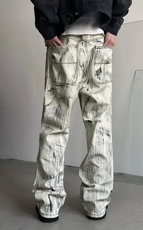 Jean Horiko x Kouda Avant garde fashion painted jeans pants Size US 30 / EU 46 - 3 Thumbnail