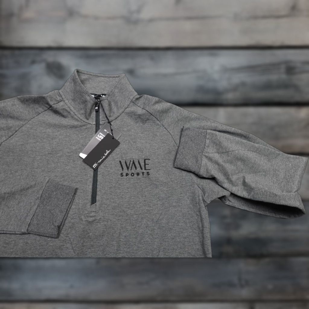 TravisMathew Travis Mathew Quater Zip Mens Large Gray Sweater Pullover Golf Performance Wave Size US L / EU 52-54 / 3 - 1 Thumbnail