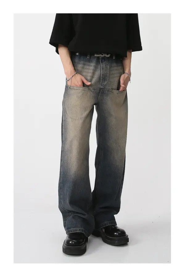 Japanese Brand VIBE Washed vintage jeans high waist loose straight leg Size US 32 / EU 48 - 2 Thumbnail