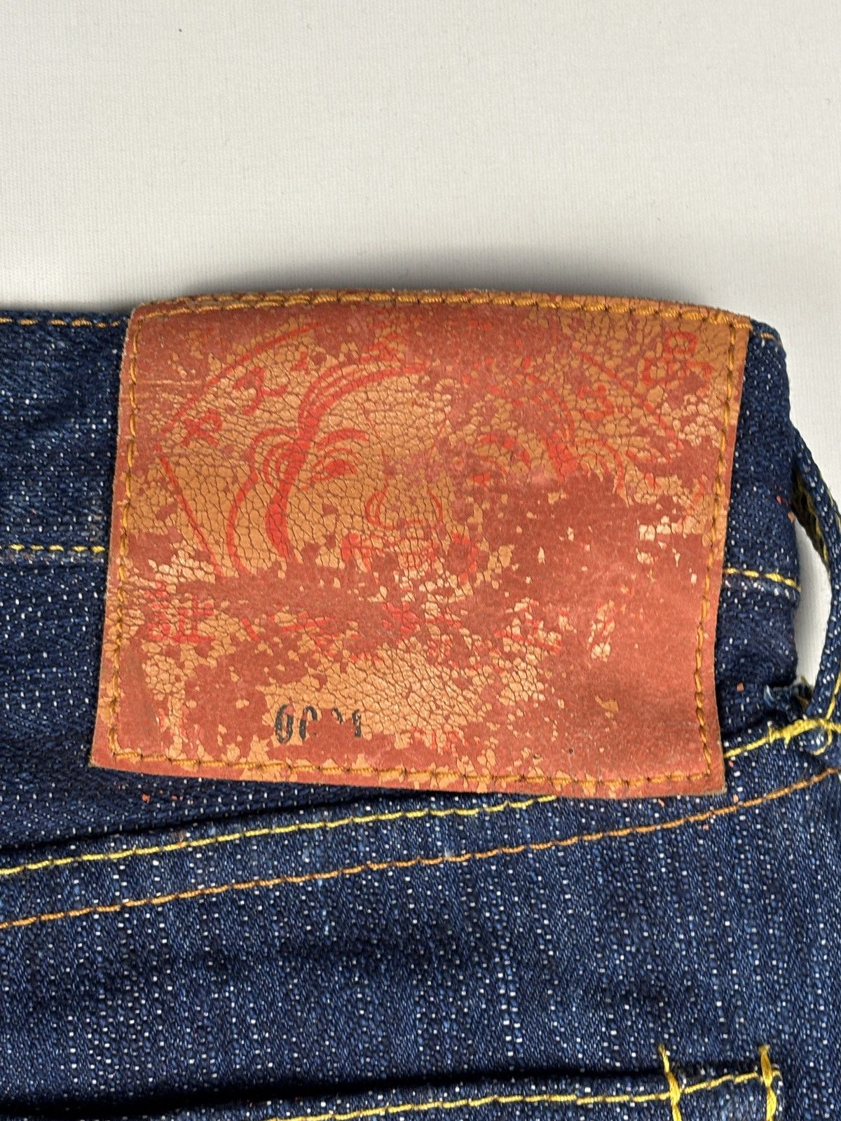 Evisu Striped Daicock Print Selvedged Jeans Size US 34 / EU 50 - 5 Thumbnail