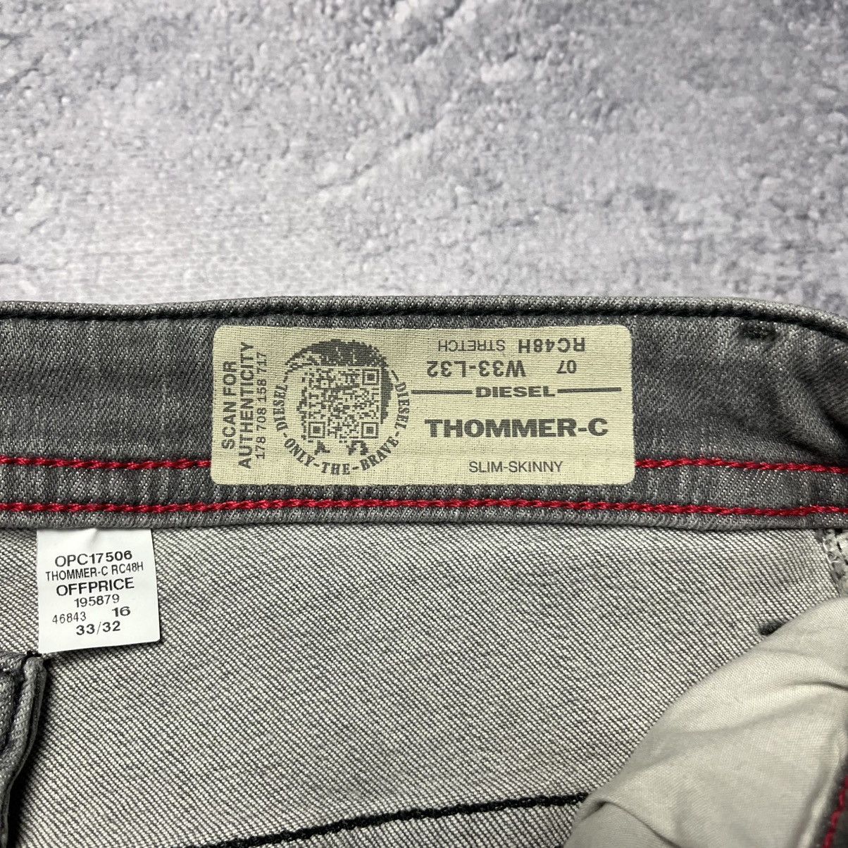 Diesel Vintage Diesel Thommer-C Slim Skinny Denim Gray Jeans Y2K Size US 33 - 11 Thumbnail