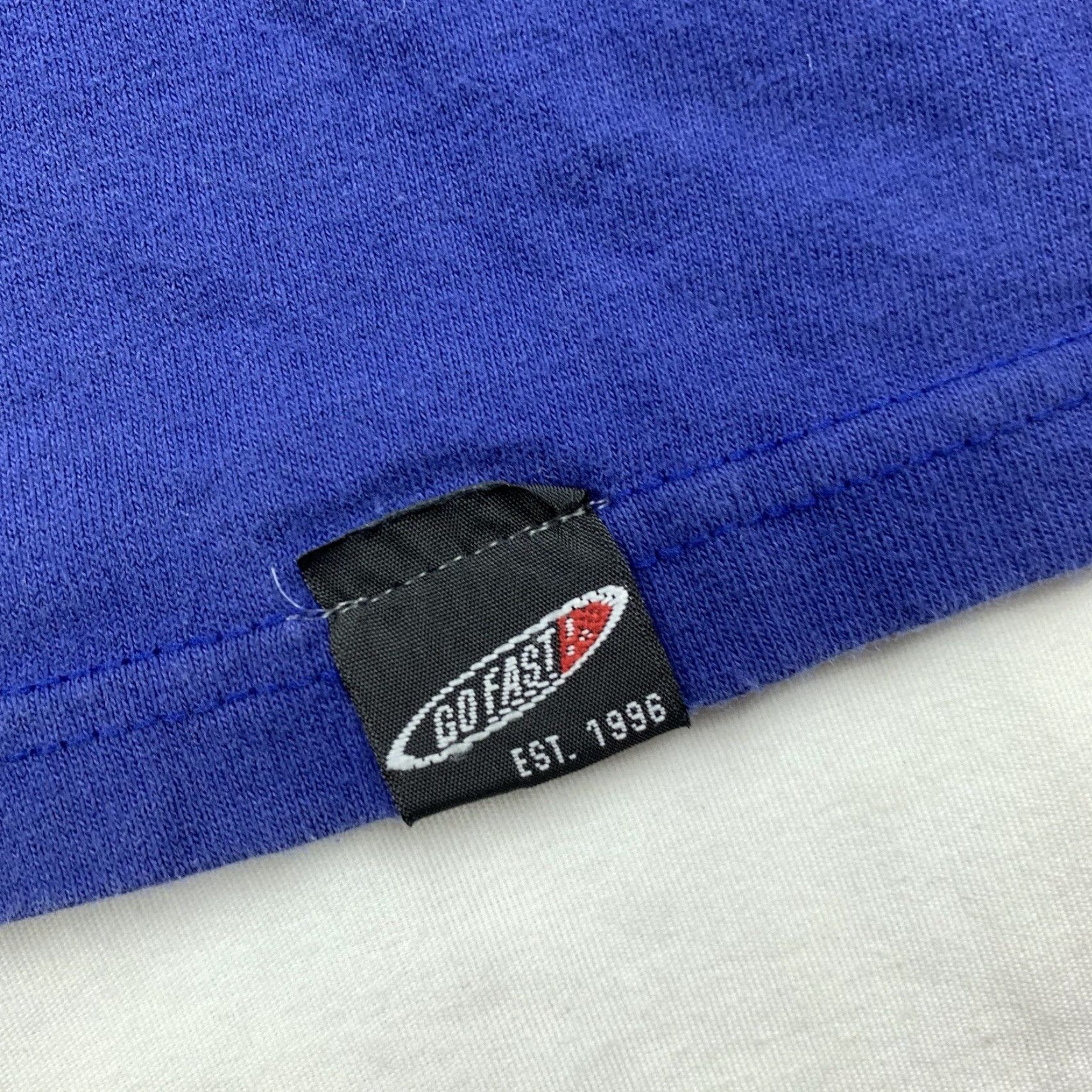 Vintage VINTAGE Go Fast Shirt Mens Large Blue Long Sleeve Crew Neck Grunge Y2K 47t Size US L / EU 52-54 / 3 - 5 Thumbnail