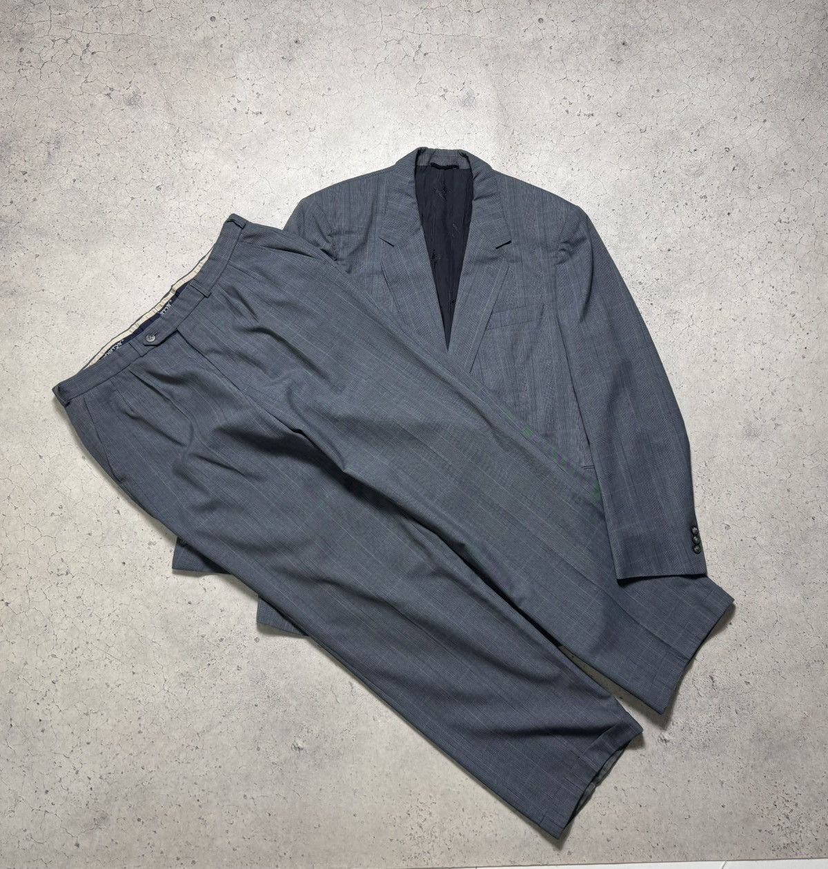 Burberry Burberrys Vintage Wool Suit Blazer & Pants Size 44R - 6 Thumbnail