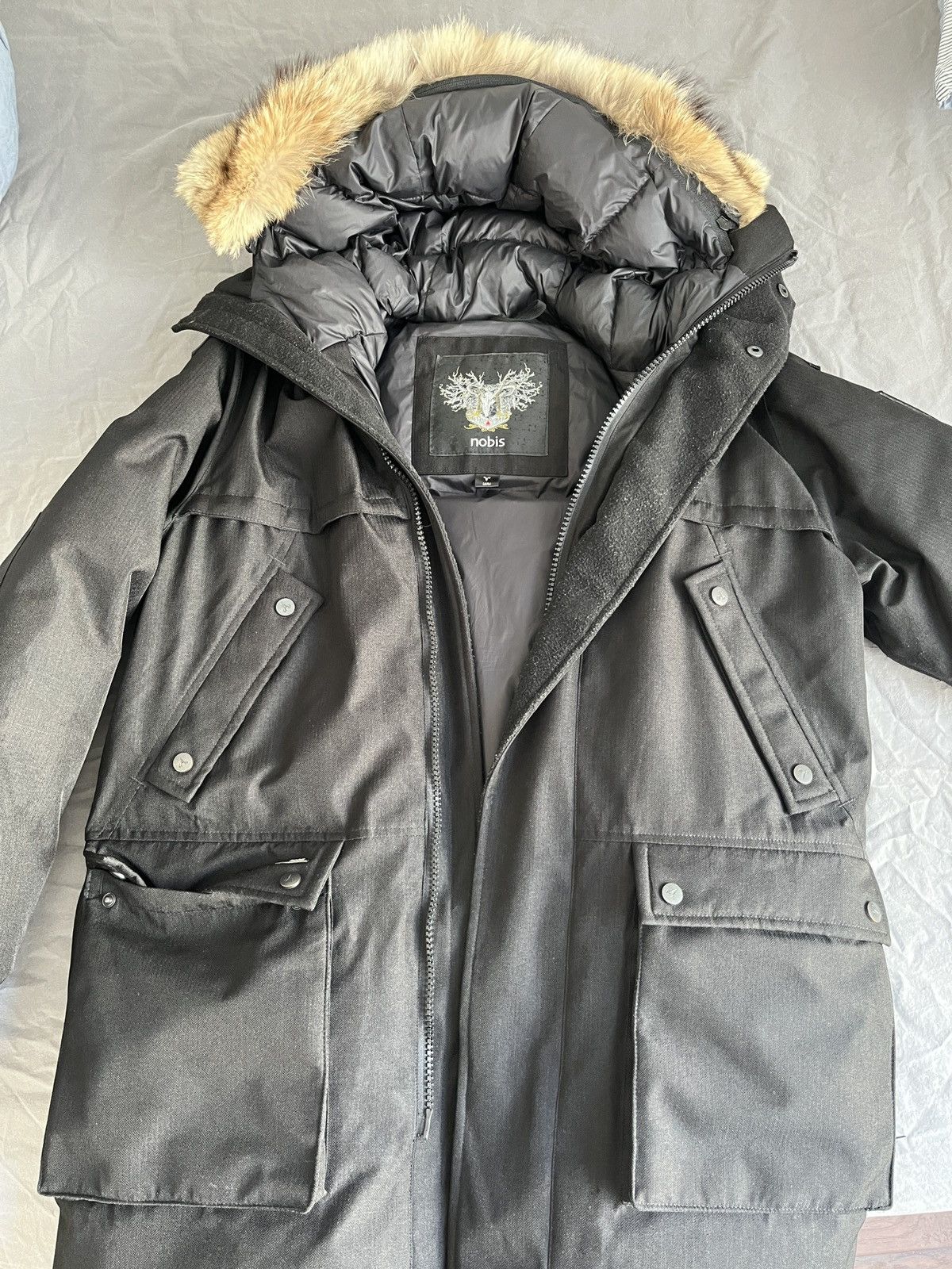 image of Nobis Yatesy Long Parka M in Black, Men's (Size Medium)