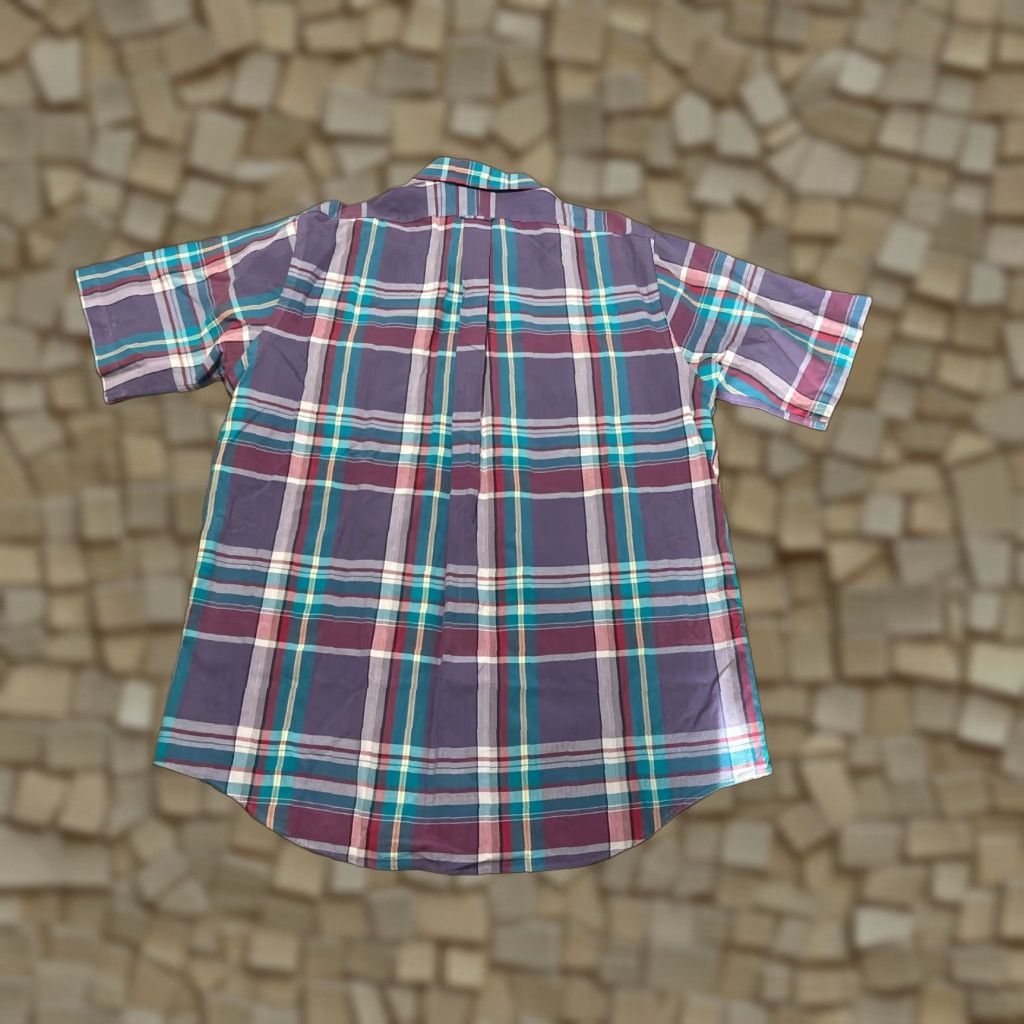 Vintage Hunt Club Shirt Men L Tall Blue Purple Red Plaid Button Up Casual Vintage No N/A Size US L / EU 52-54 / 3 - 1 Thumbnail