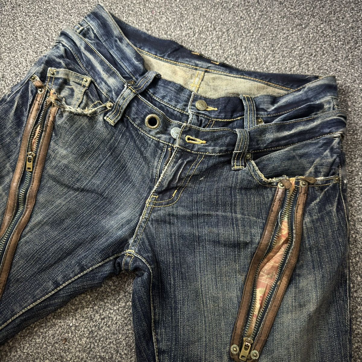 Le Grande Bleu (L.G.B.) Insane Japanese Crazy Double Waist PPFM Undercover Style y2k Size US 34 / EU 50 - 3 Thumbnail