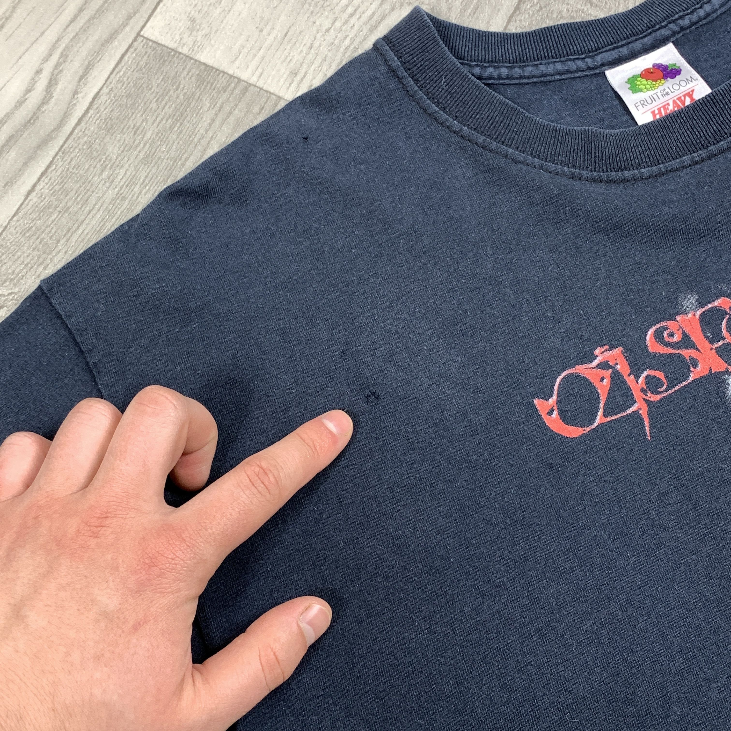 Vintage Vintage Olsaragan Knochonkult 90s Rock Band Black Tee Shirt Size US XL / EU 56 / 4 - 11 Thumbnail