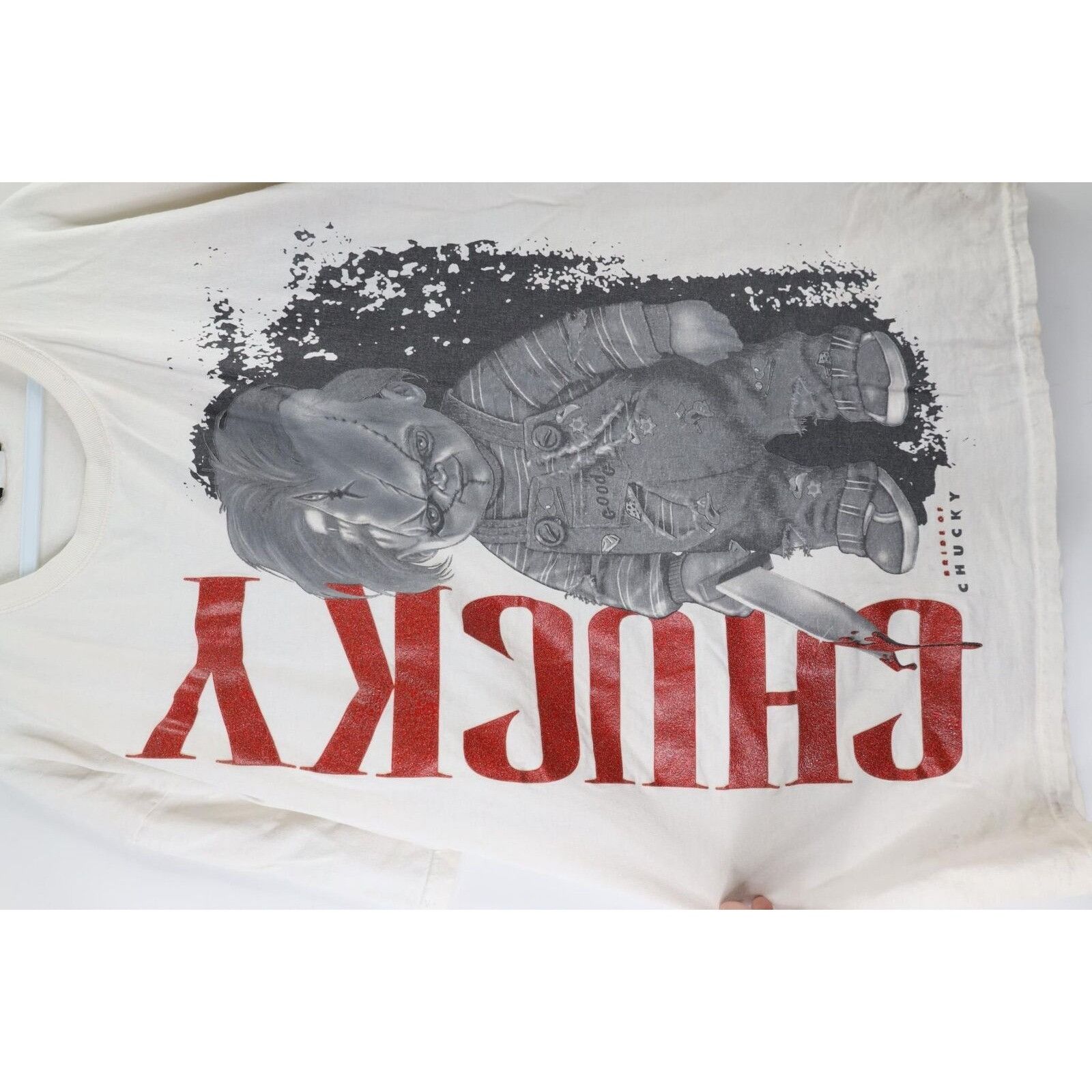 Vintage Vintage 90s Distressed Bride of Chucky Movie T-Shirt Size US XL / EU 56 / 4 - 9 Thumbnail