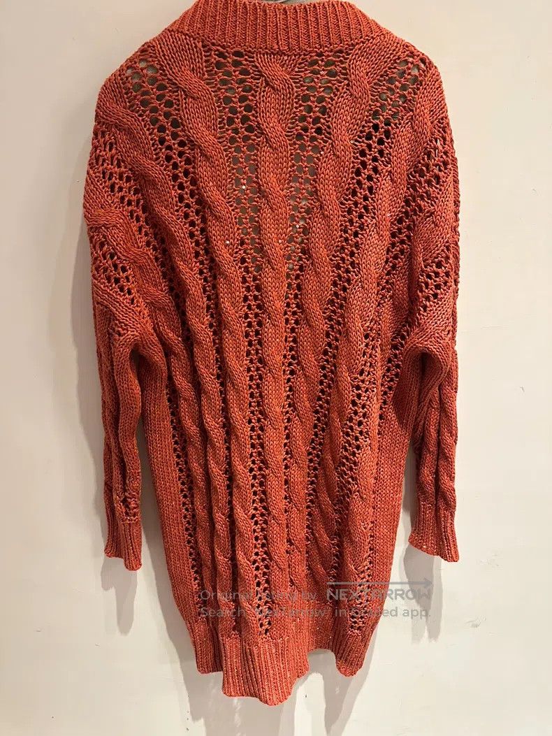 Brunello Cucinelli Brunello Cucinelli Linen Silk Sequin Cutout Cardigan Size S / US 4 / IT 40 - 6 Thumbnail