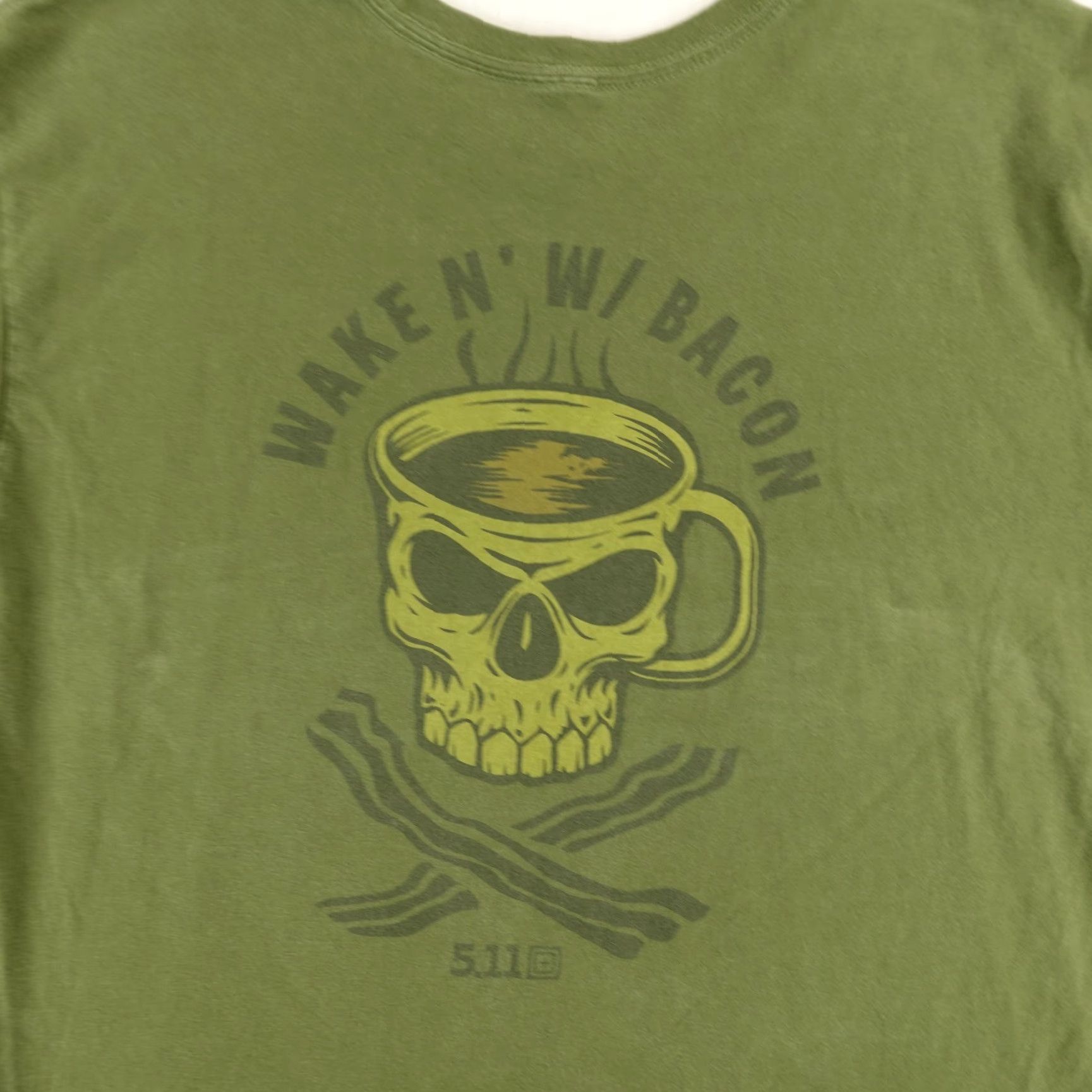 Vintage VINTAGE 5.11 Tactical Shirt Mens L Green Skull Graphic Short Sleeve Crew Neck Army Military Outdoor T-Shirt Mens Large Green Skull 90s/2000s Size US L / EU 52-54 / 3 - 5 Thumbnail