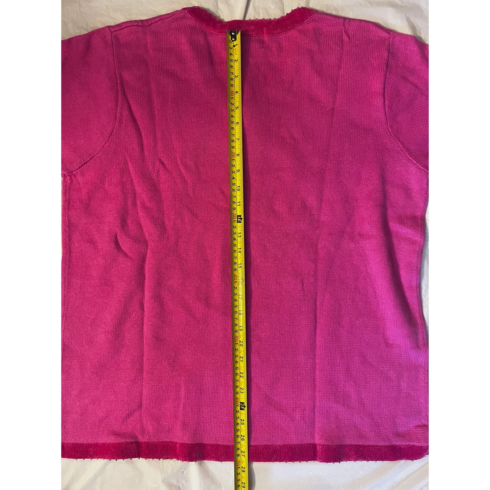 Other Vintage Quacker Factory Pink Snowman V-Neck Sweater - 1X Size XL / US 12-14 / IT 48-50 - 10 Thumbnail