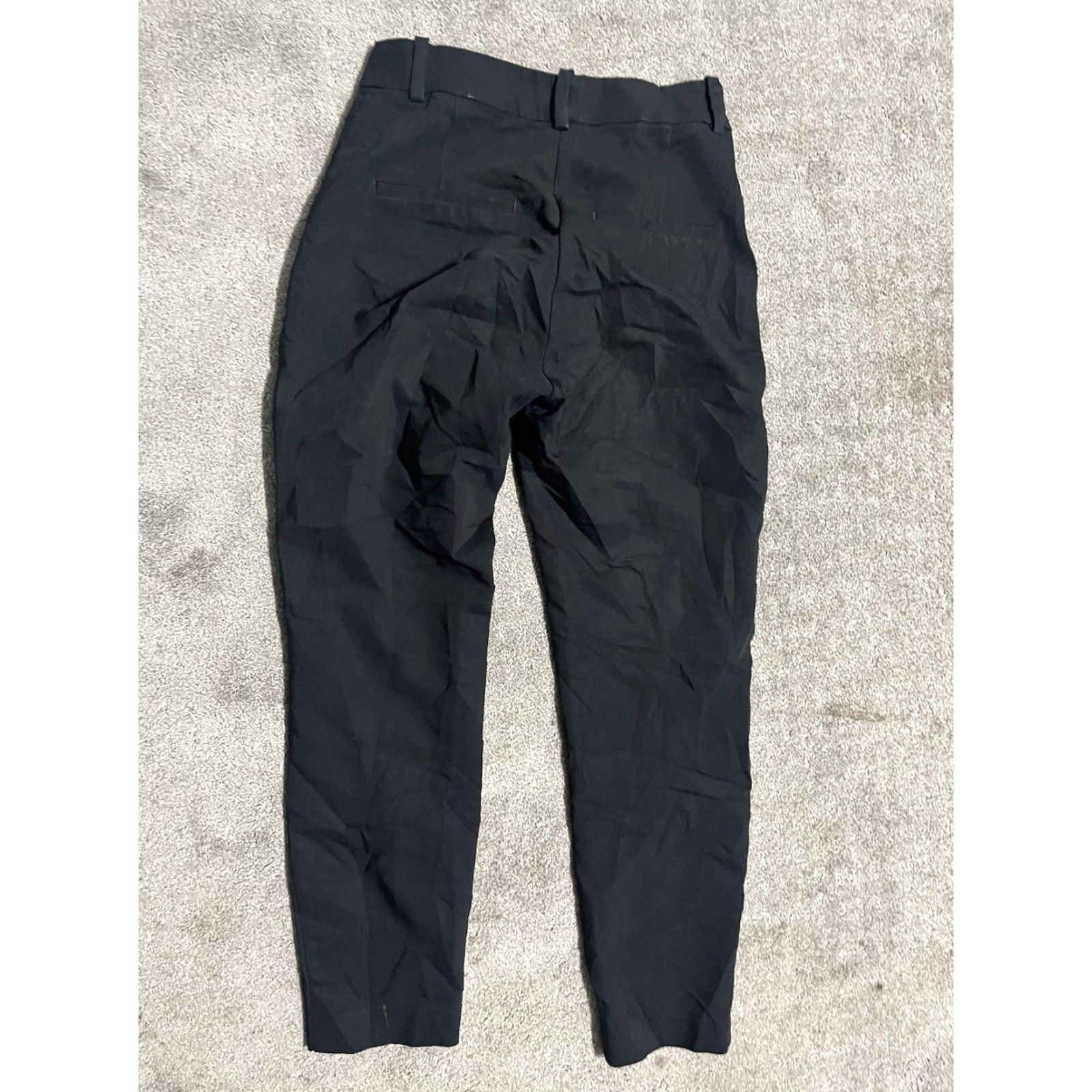 H&M H&M Pants Chino Women Regular Size 4 Black Skinny Pocket Design Button Zipper Mid Rise 29in Linen Blend Cotton Blended Fabric Size 27" / US 4 / IT 40 - 3 Thumbnail