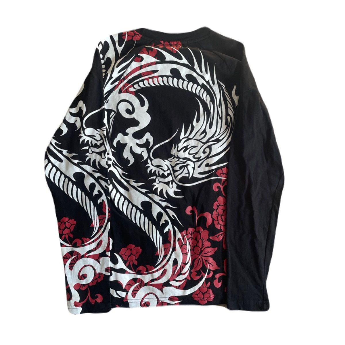 Japanese Brand 2000s Japanese Yakuza Sukajan Dragon Tattoo Long Sleeve Tee Size US S / EU 44-46 / 1 - 4 Thumbnail