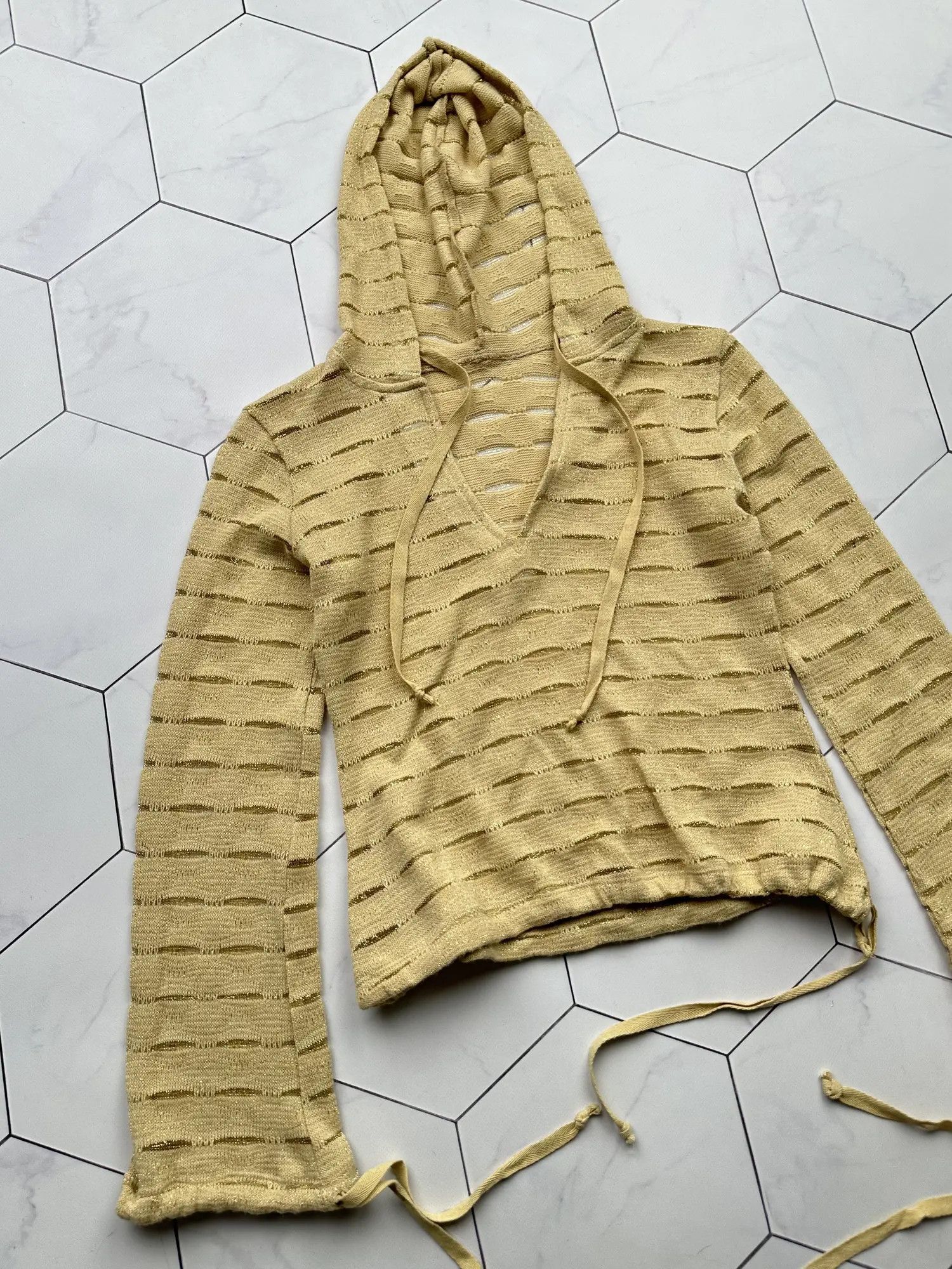 Vintage Vintage Mesh Bondage Hoodie (B428)E2 Size S / US 4 / IT 40 - 2 Thumbnail