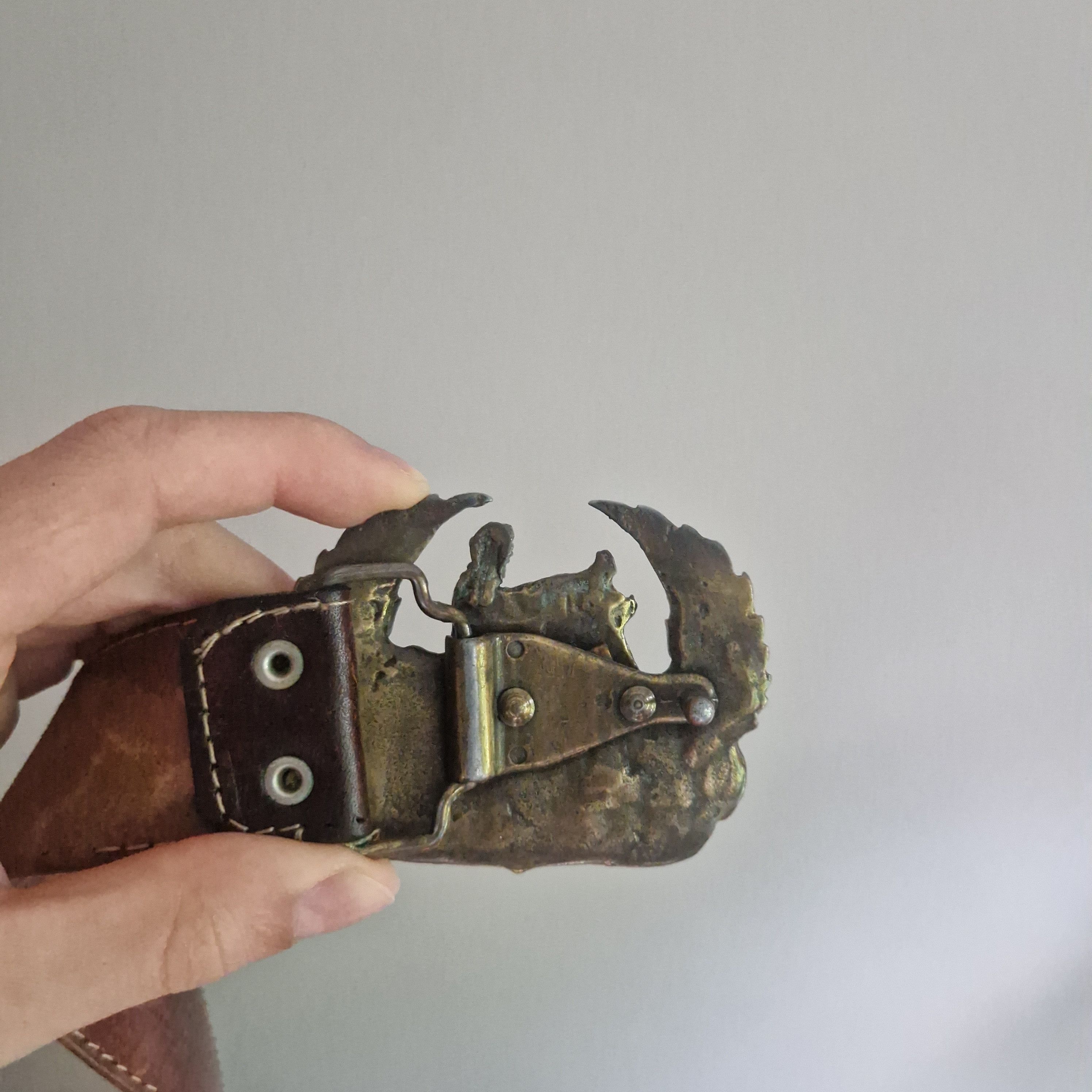 Vintage Vintage "Hell on Wheels" Belt with Chopper & Skeleton Buckle Size ONE SIZE - 5 Thumbnail