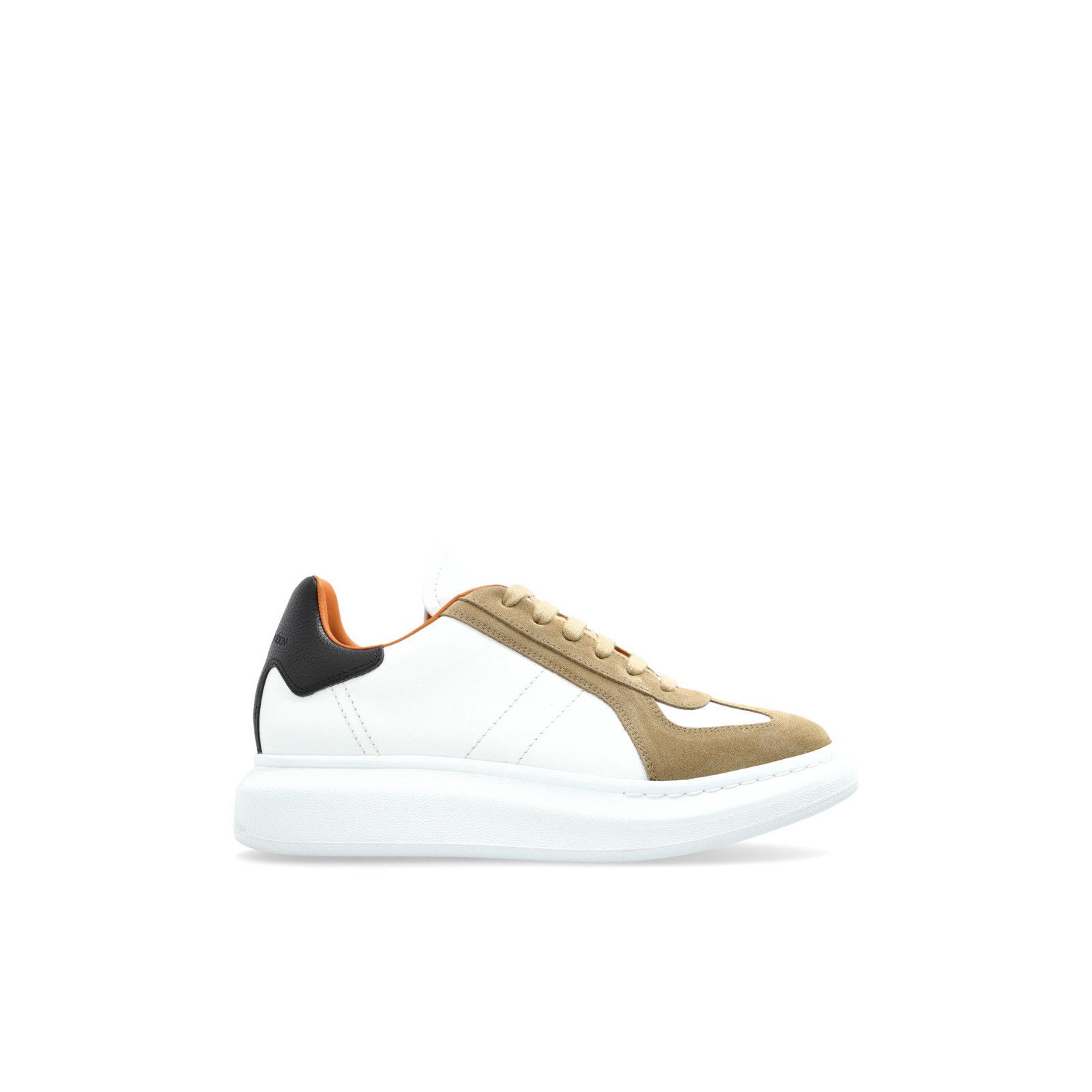 Alexander McQueen ALEXANDER MCQUEEN Oversized Retro $830 Men's White/Beige Lea Size US 10.5 / EU 43-44 - 1 Thumbnail