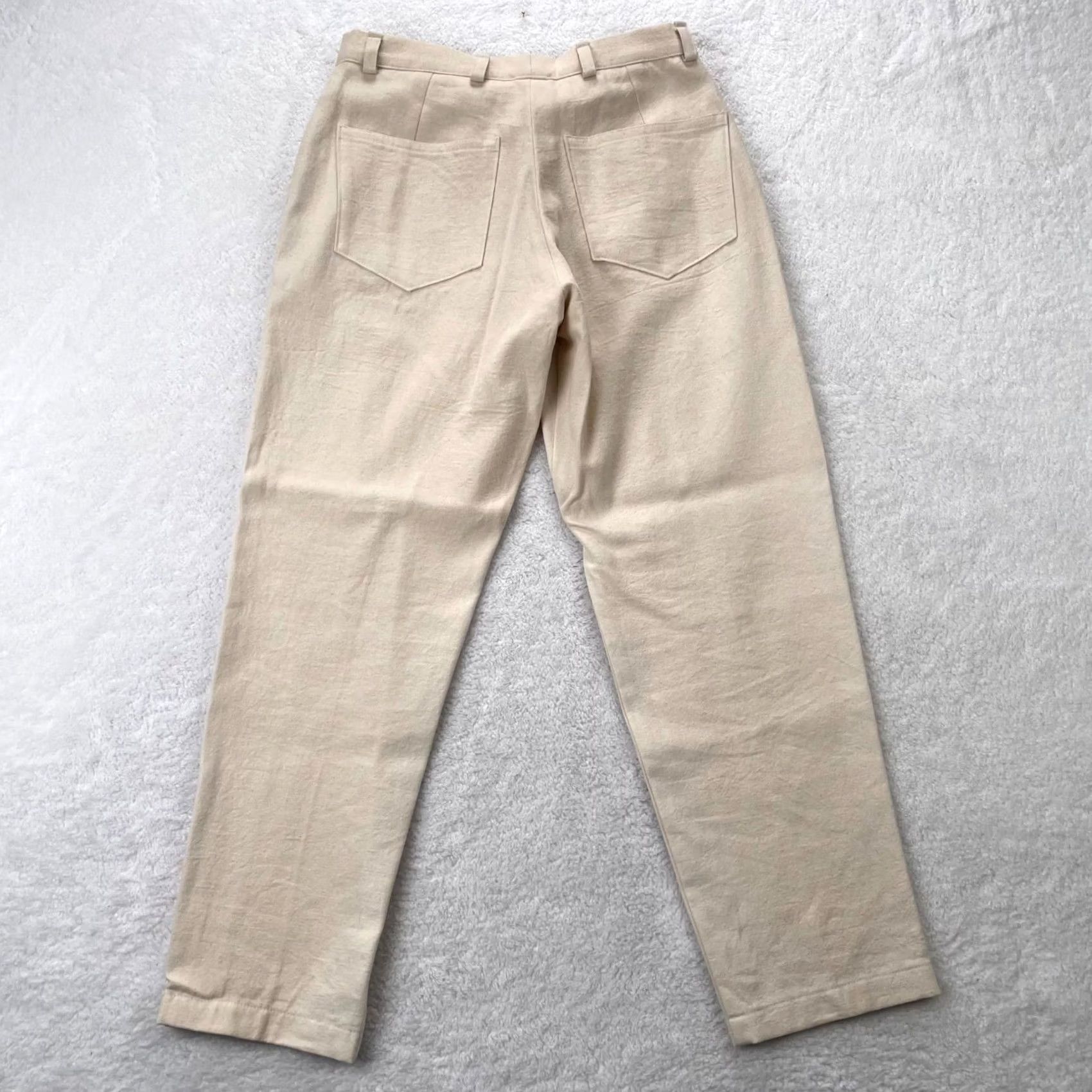Vintage Mens Linen Pants - White Chino Casual Summer - USA Size US 32 / EU 48 - 3 Thumbnail