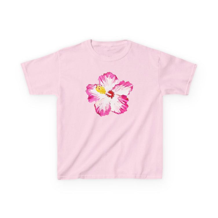 Other Pink Tropical Hibiscus Baby Tee Floral Summer Graphic Tee Size S / US 4 / IT 40 - 1 Thumbnail