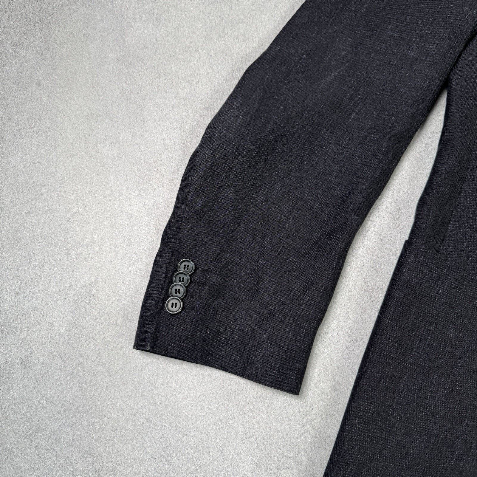 Burberry Burberry Men Linen Blazer Size 50 Black Size 40R - 6 Thumbnail