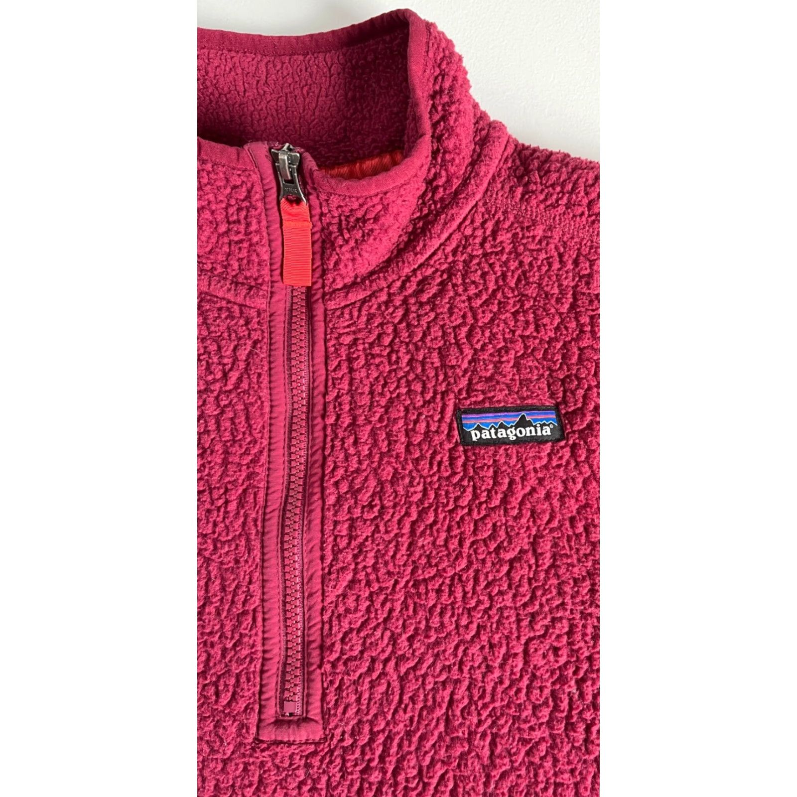 Patagonia Patagonia Women's Retro Pile 1/4 Zip Pullover Arrow Red M Sweatshirt Long Sleeve Faced Logo Zip Mock Neck City Retro Style 22815 Size M / US 6-8 / IT 42-44 - 7 Thumbnail