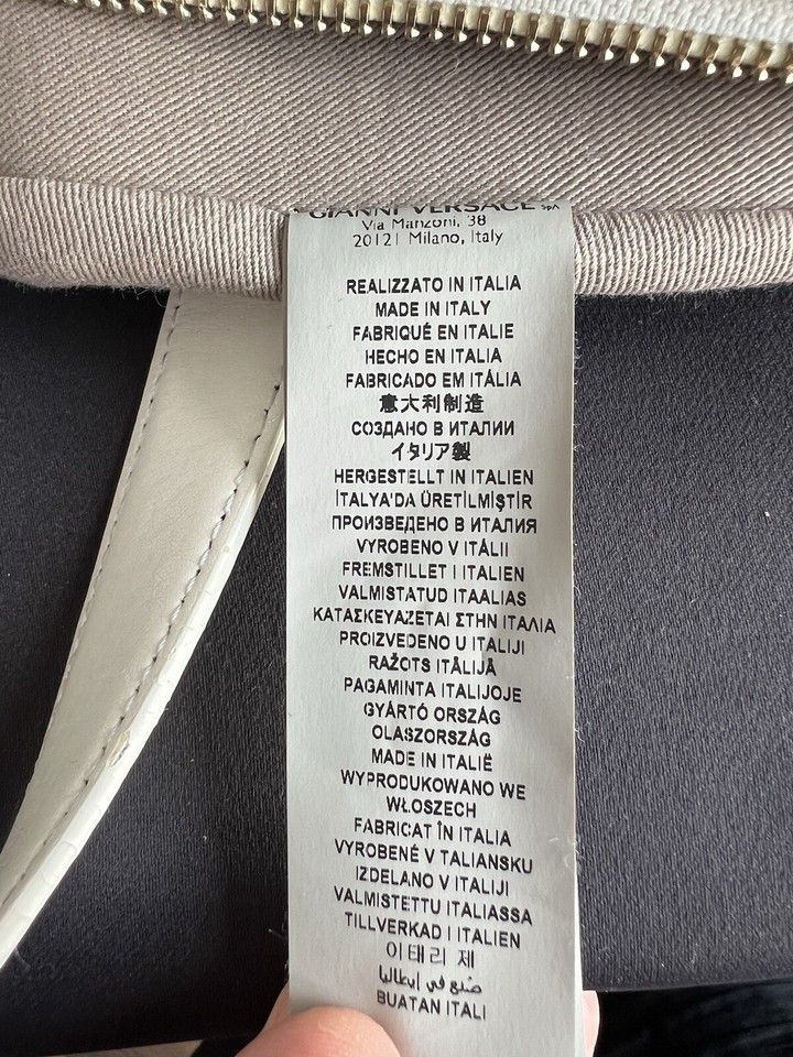 Versace Versace Young Large White Leather/Fabriic Bag Size ONE SIZE - 15 Thumbnail