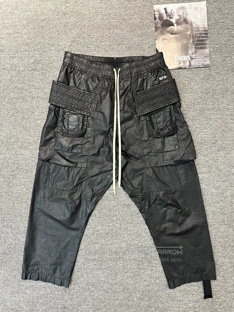 Rick Owens RickOwens Waxed Cargo Pants. Size US 28 / EU 44 - 1 Thumbnail