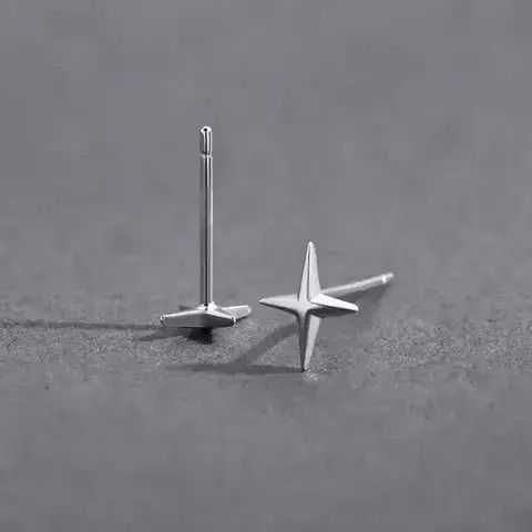 VIBE Punk Small Cross Stud Earrings Size ONE SIZE - 3 Thumbnail