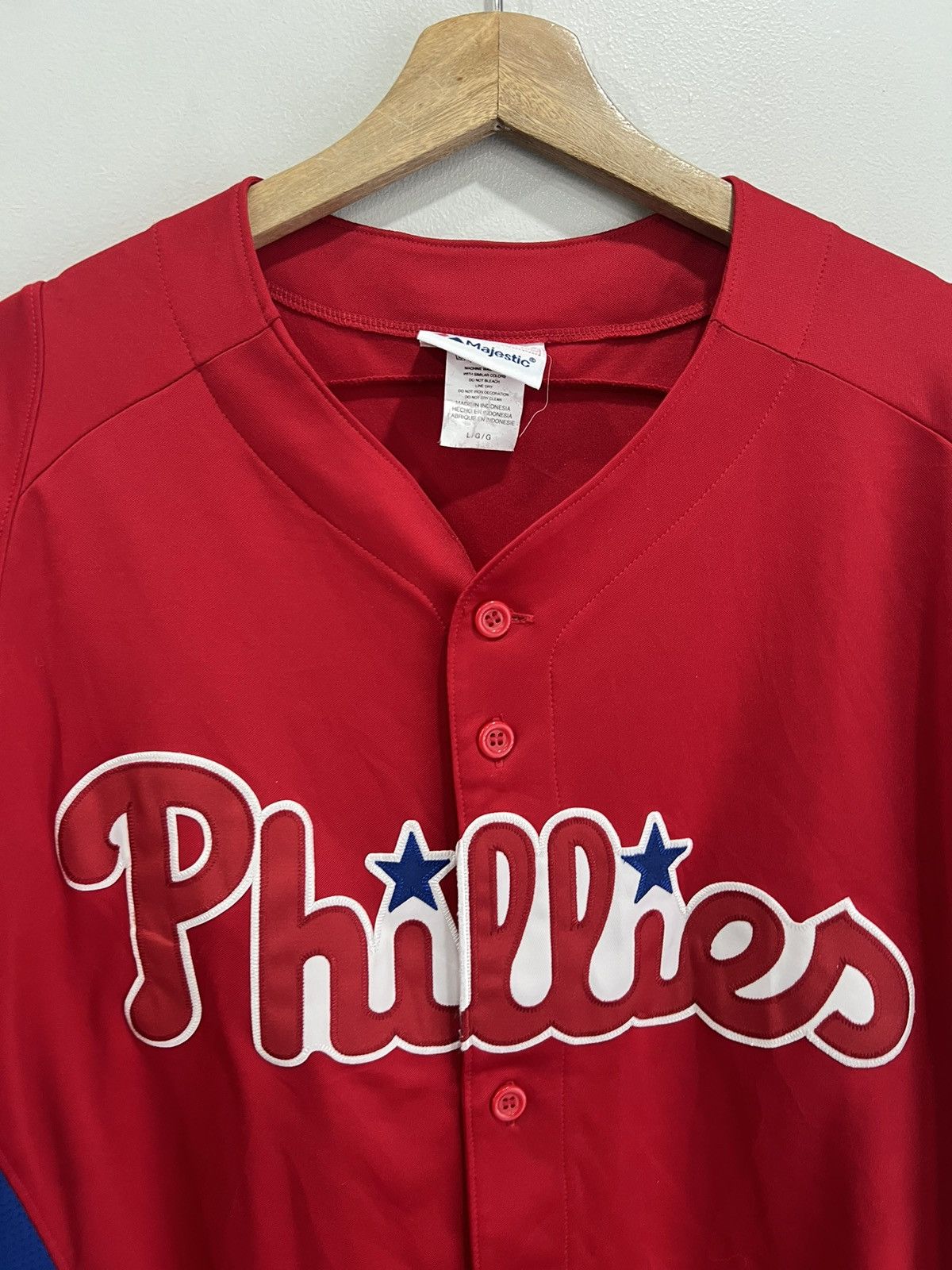 Vintage Vintage Y2K Philadelphia Phillies Baseball Jersey Size US L / EU 52-54 / 3 - 2 Thumbnail