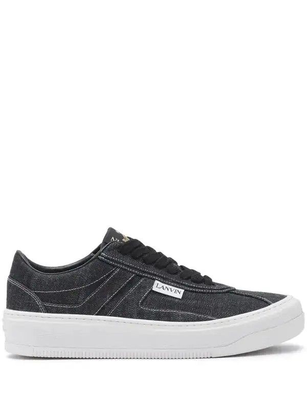 Lanvin oc11z0526 Denim Sneakers in Black Size US 8.5 / EU 41-42 - 1 Thumbnail